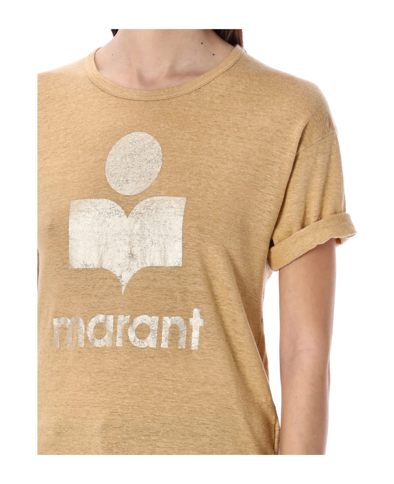 Marant Étoile Koldi T-shirt - SAHARA/LIGHT GOLD