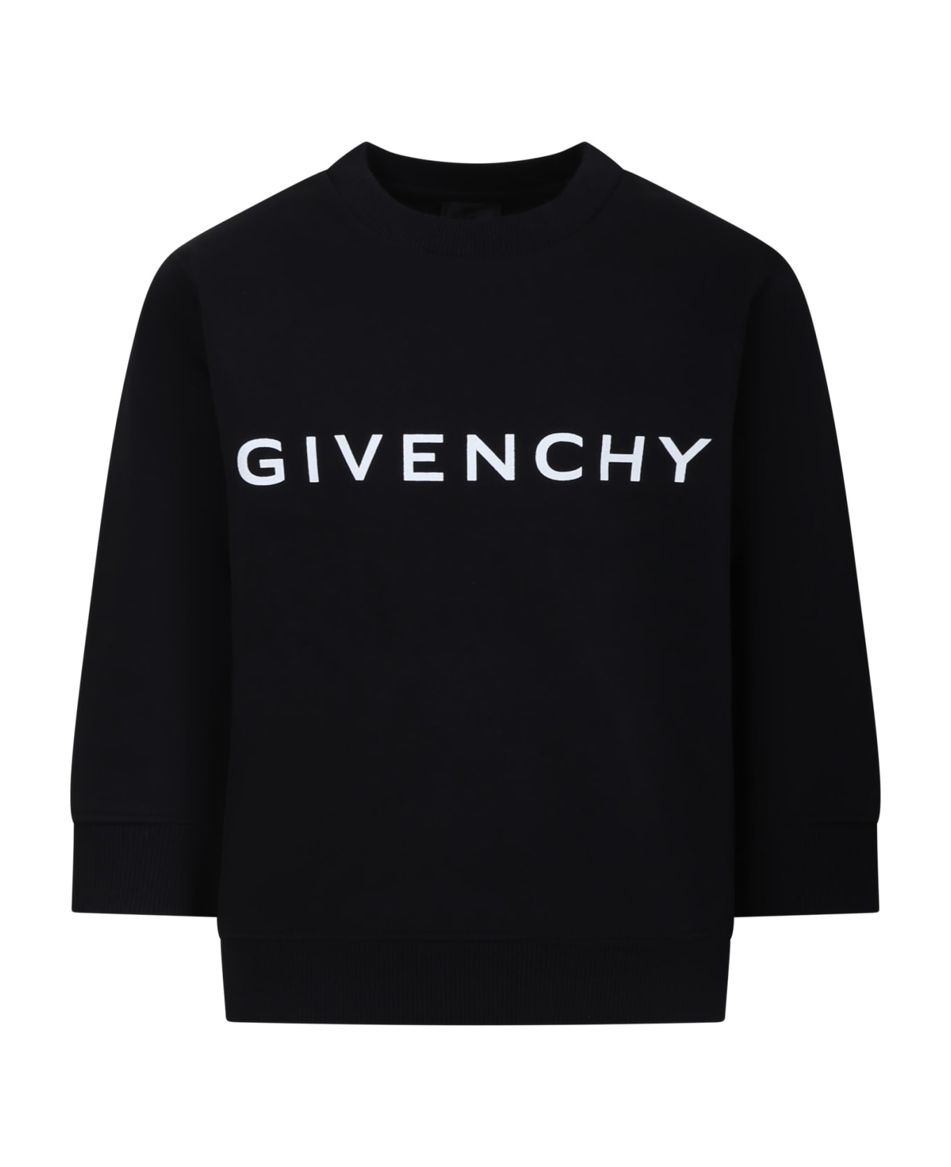 Givenchy Black Sweatshirt For Boy With Logo - Black ニットウェア＆スウェットシャツ