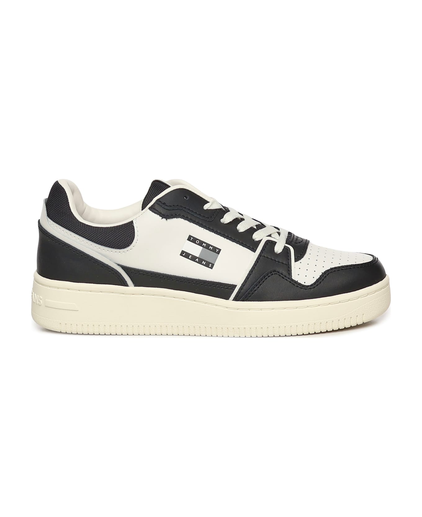 Tommy Hilfiger Retro Leather Sneakers - Black