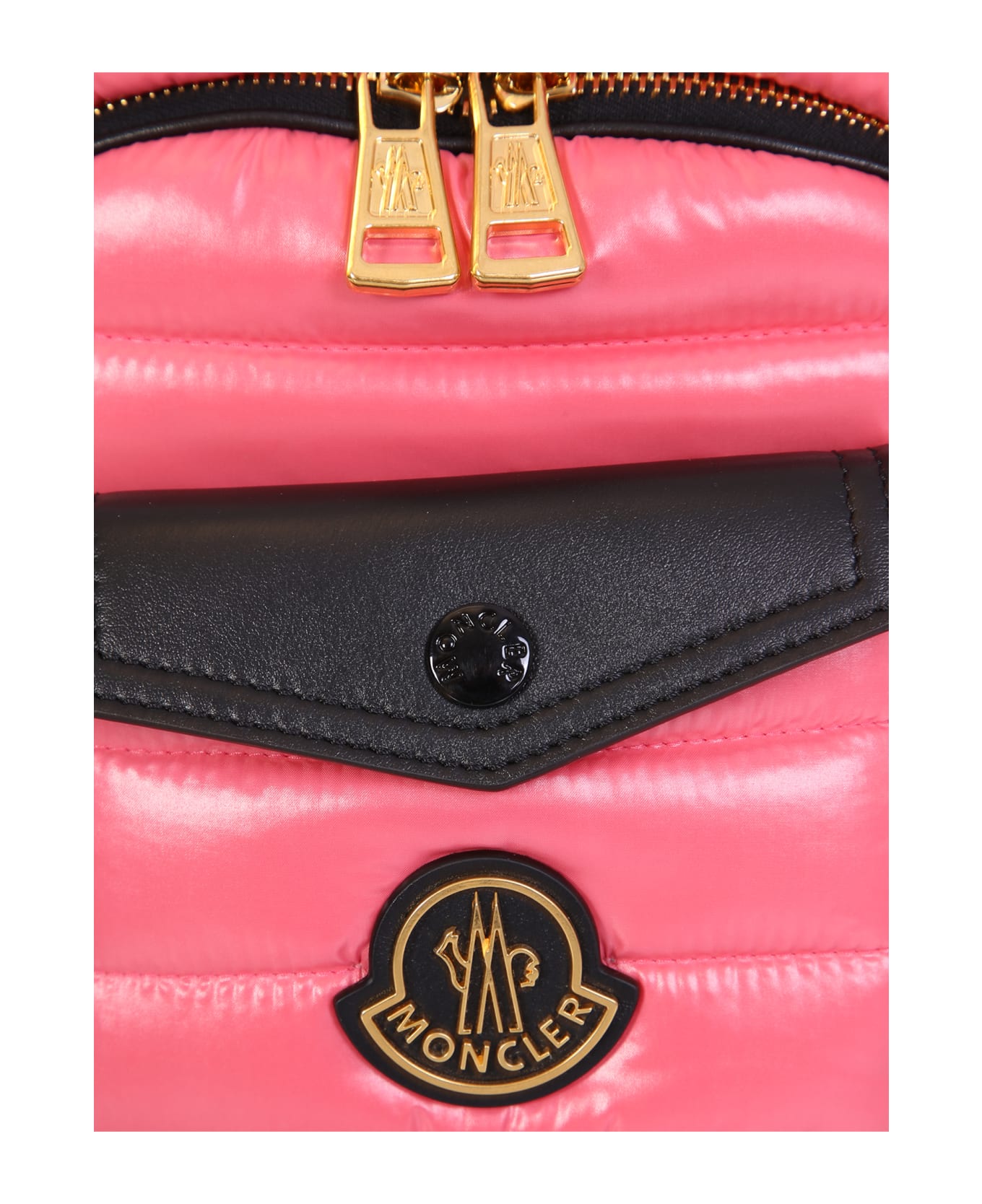 Moncler Pink PRADA Mini Sidonie Nappa Diagramme Leather Chain Crossbody Bag Nude - Pink