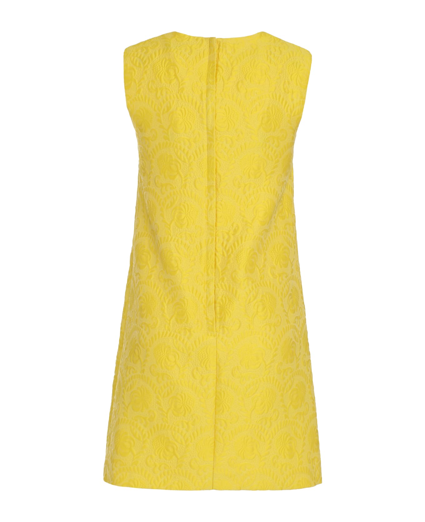 Dolce & Gabbana Brocade Mini Dress - Yellow