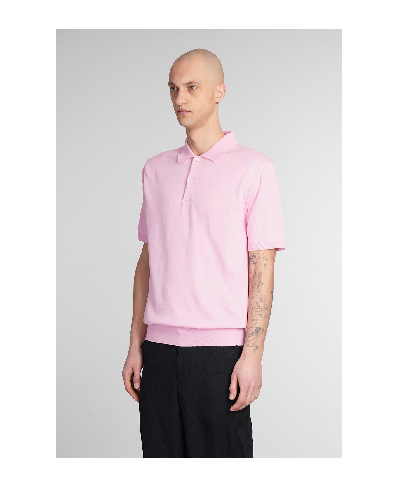 Comme des Garçons Shirt Polo In Rose-pink Polyester - rose-pink