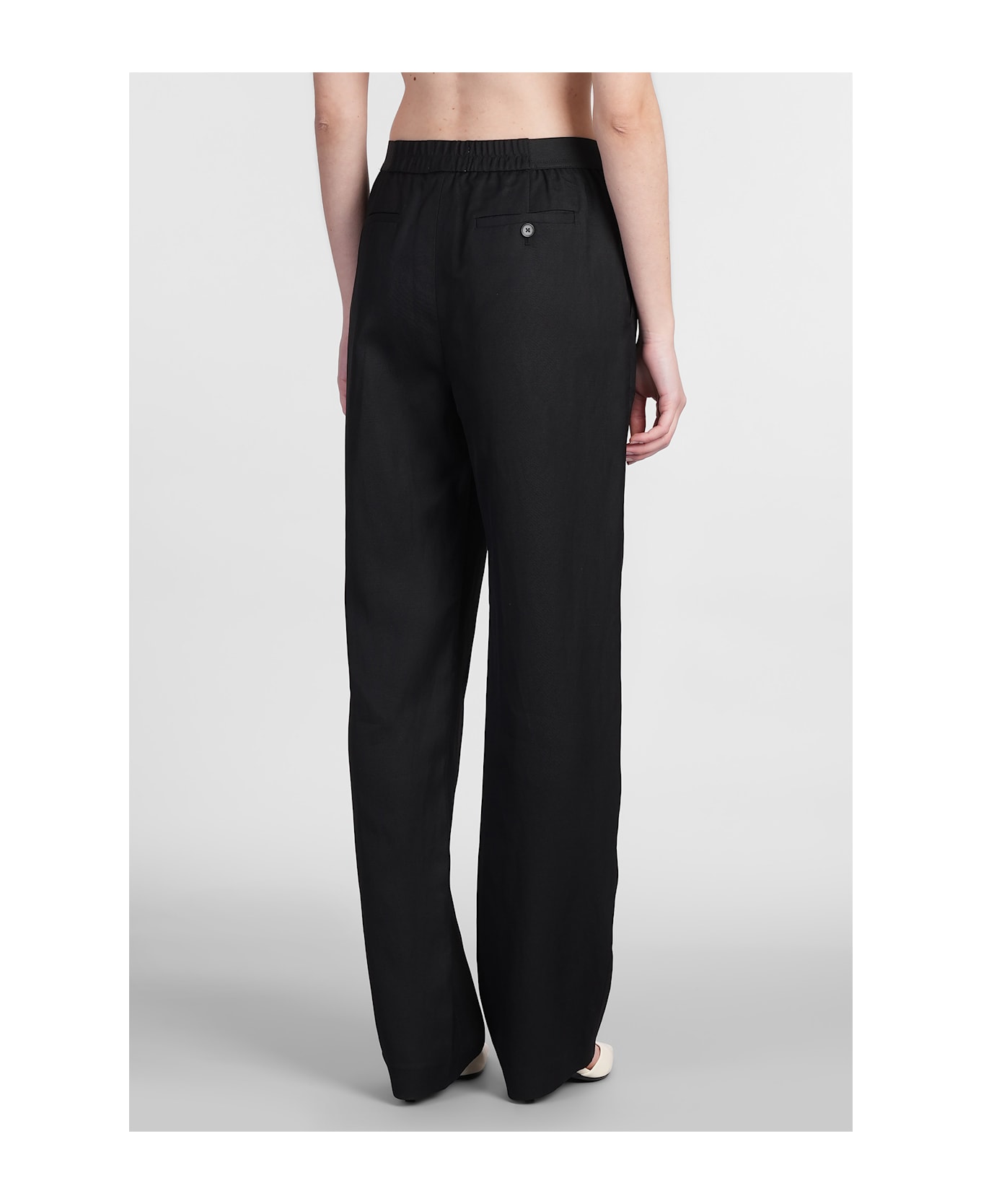 Loulou Studio Takaroa Pants In Black Viscose - black