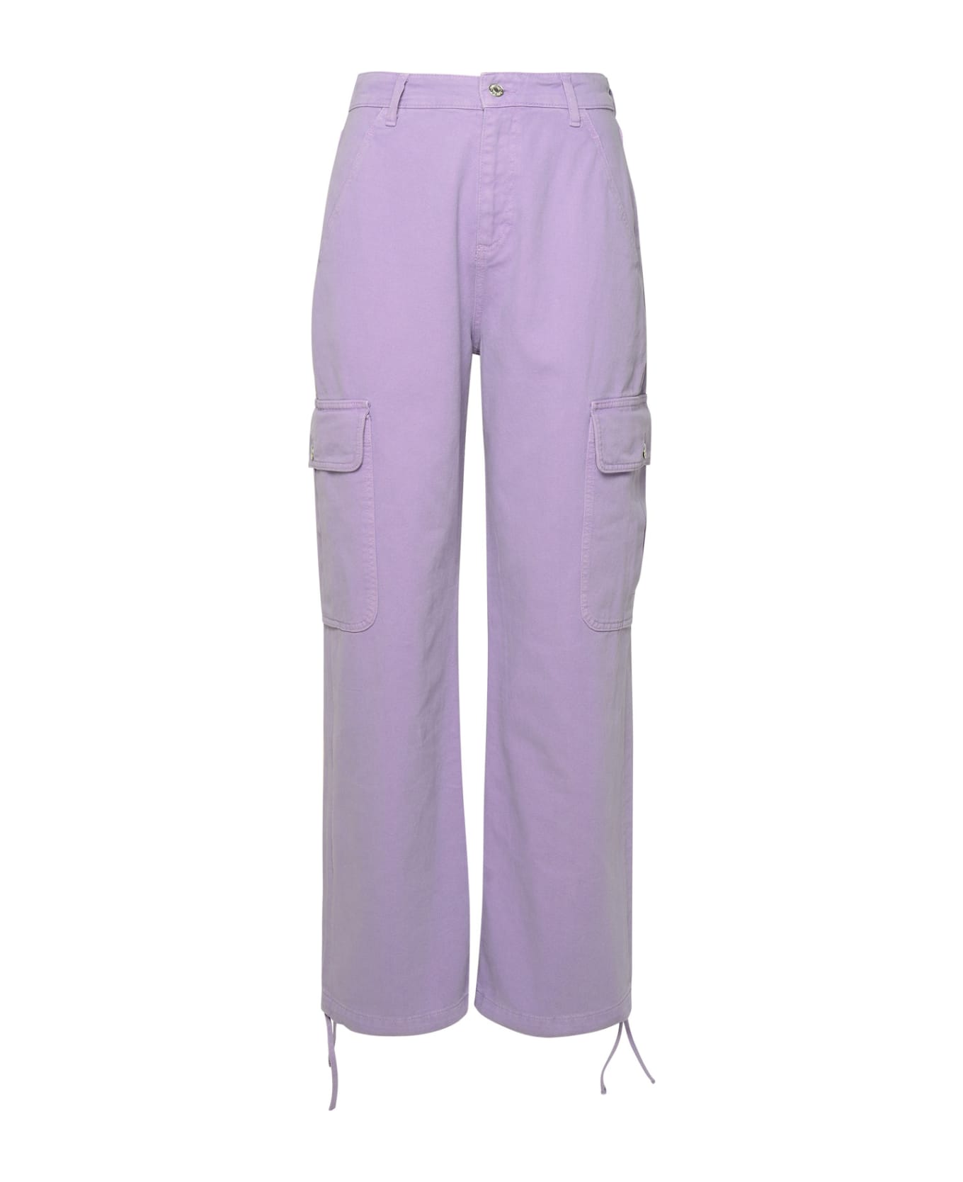 M05CH1N0 Jeans Lilac Cotton Cargo Pants - Liliac