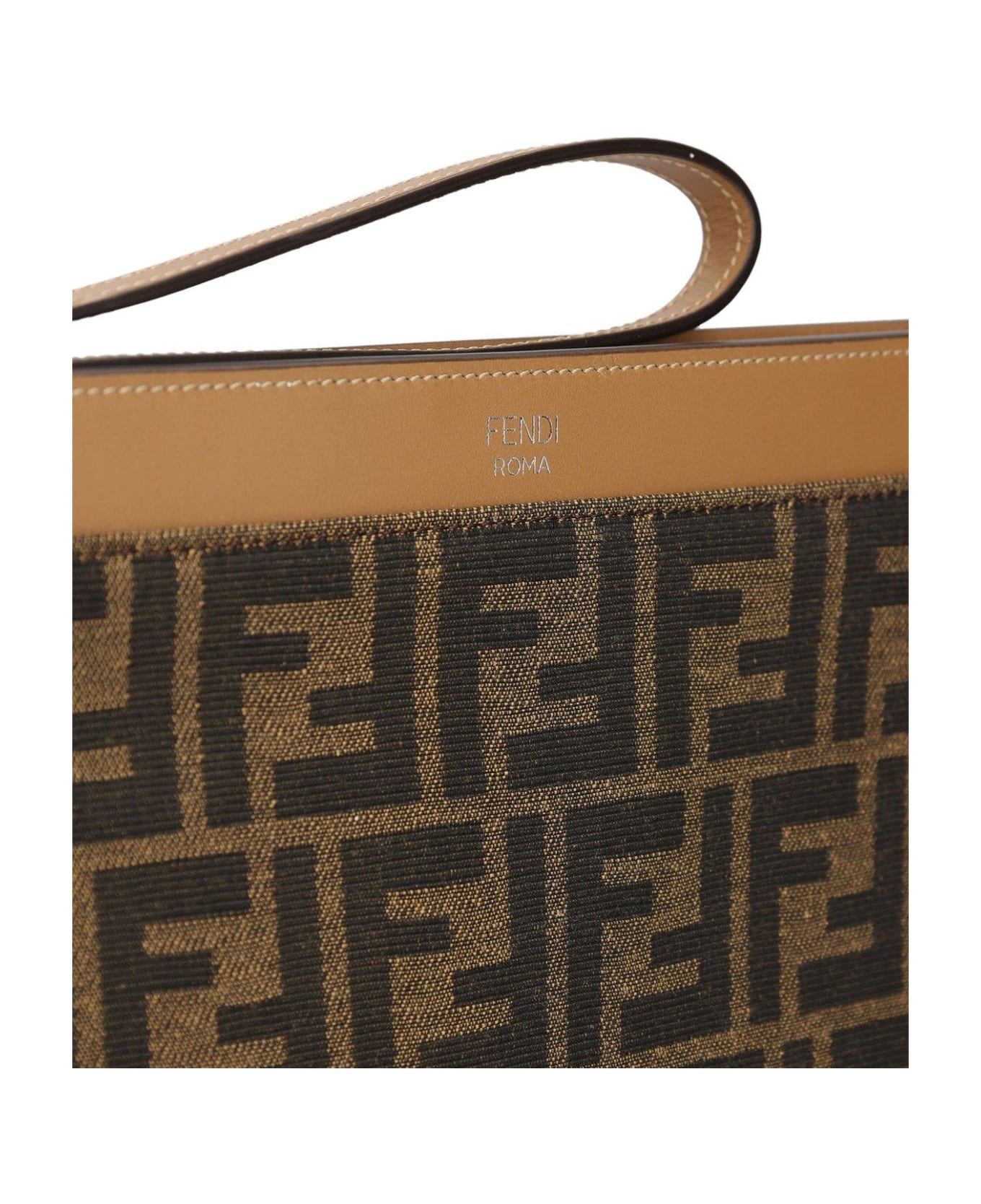 Fendi Flat Pouch - Hrm Tobacco Moro Sand