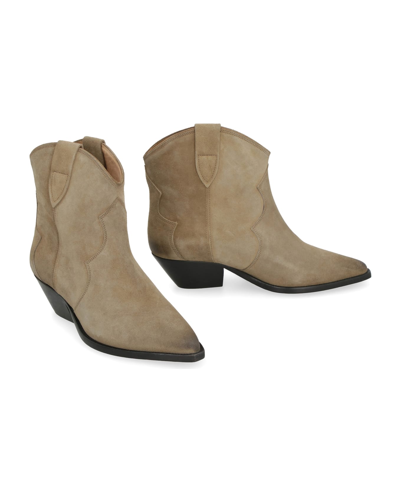 Isabel Marant Dewina Suede Ankle Boots - Dove Grey