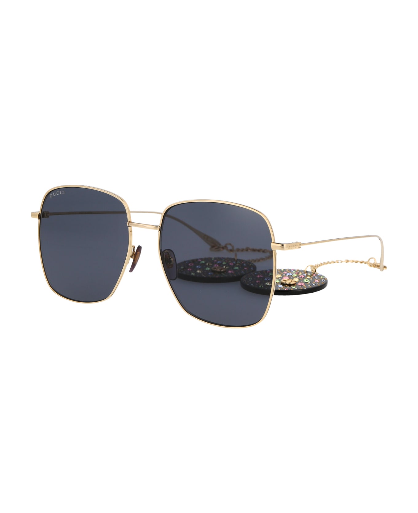 Gucci Eyewear Gg1031s Sunglasses - 009 GOLD GOLD GREY