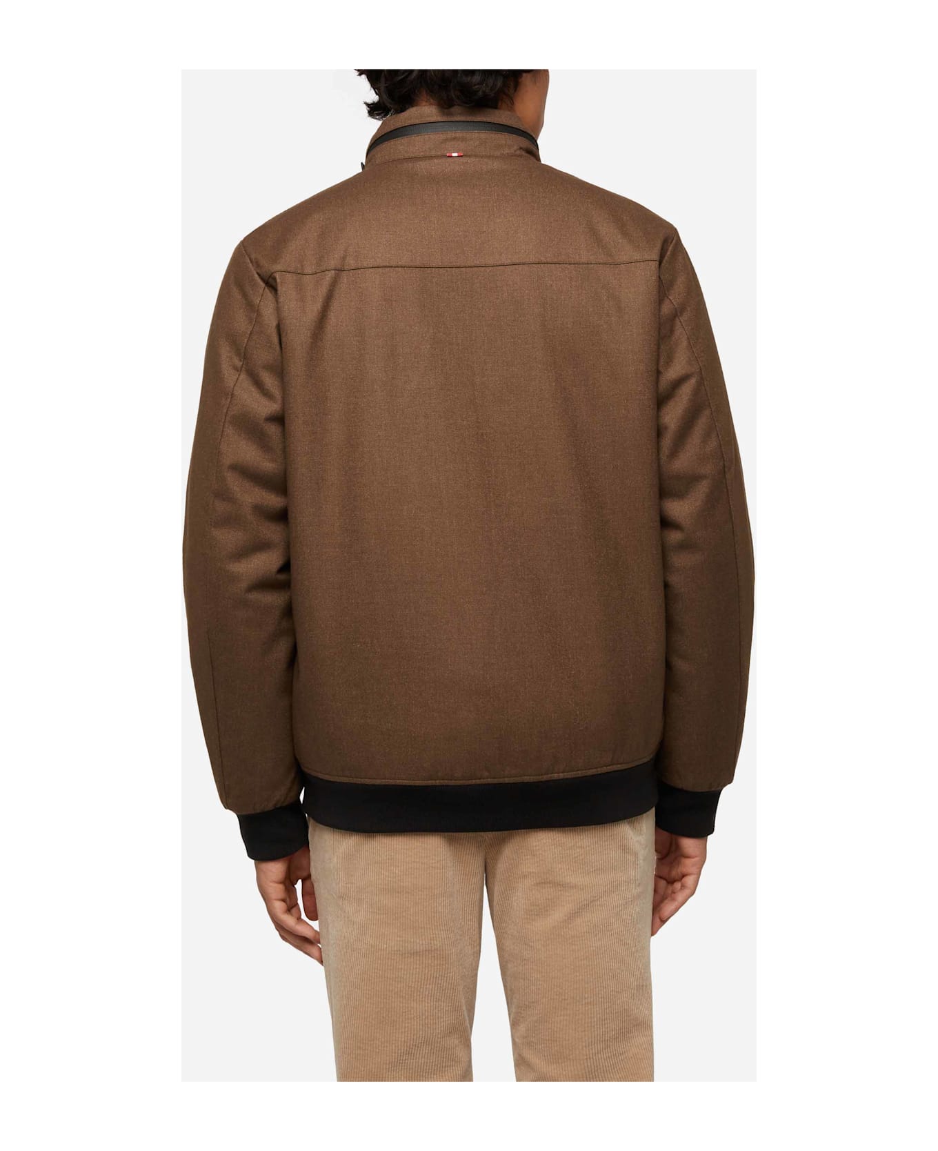 MC2 Saint Barth Wooly Brown Bomber Jacket Country With Teddy Lining - BROWN