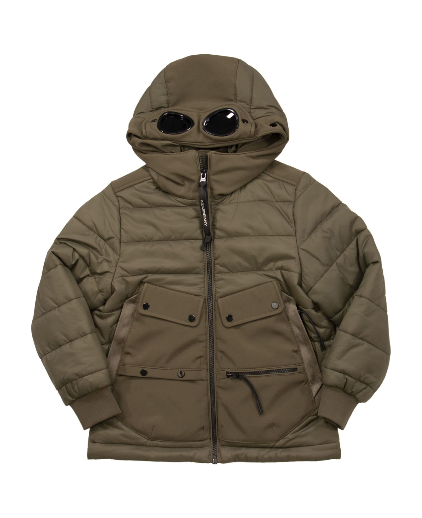 C.P. Company Jacket With Pockets And Hood - Military Green