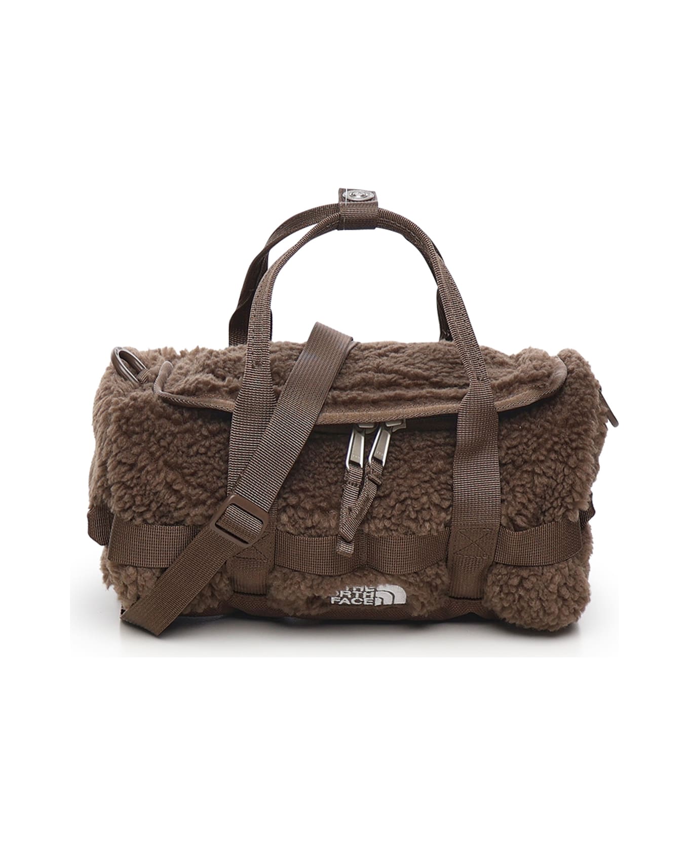 The North Face Fleece Base Camp Bag - Smokey Brown-TNF White