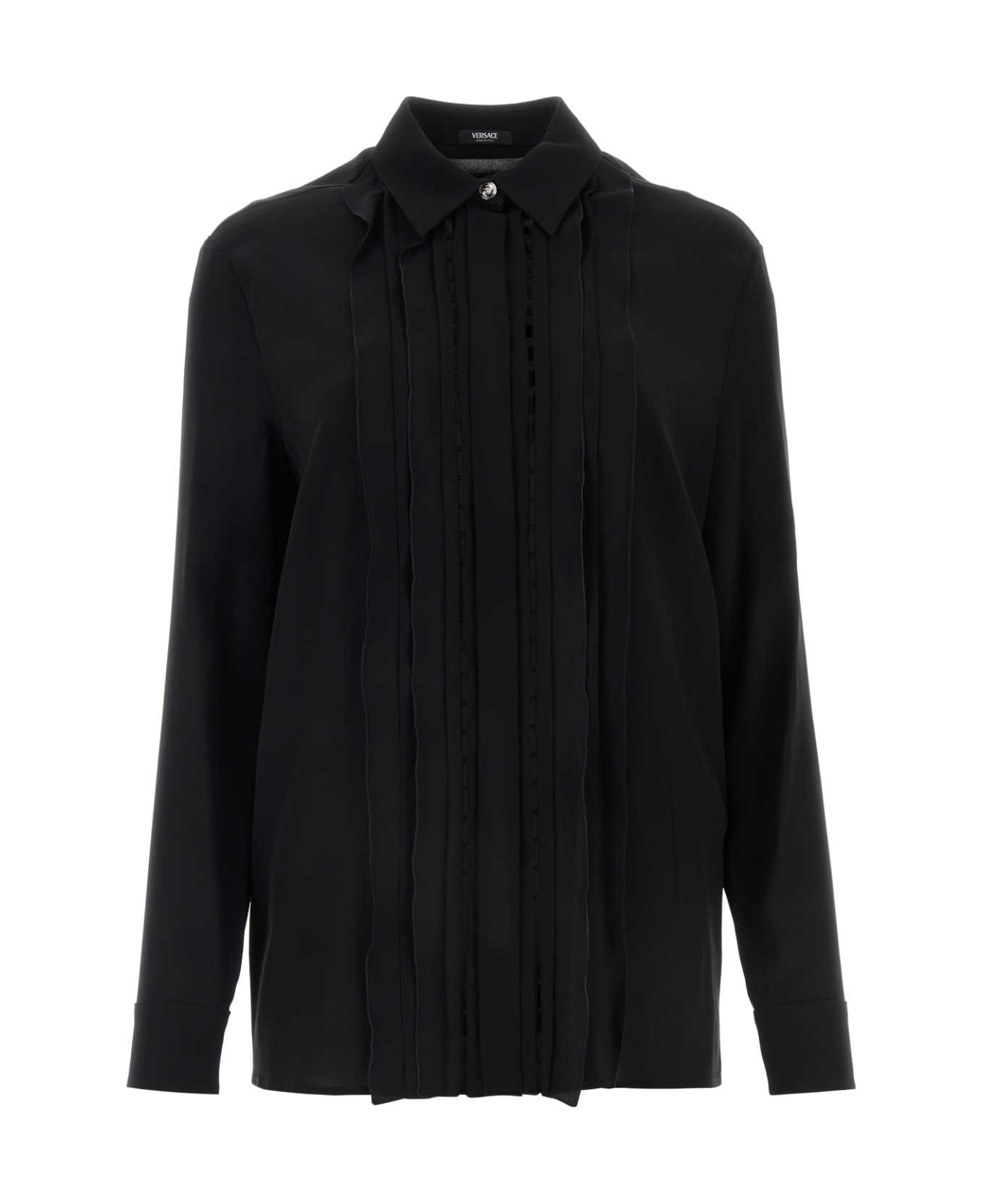 Versace Black Crepe Shirt - 1B000