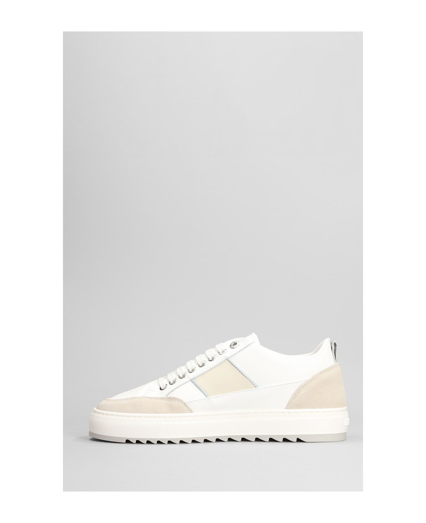 Mason Garments Tia Sneakers In White Suede And Leather - White