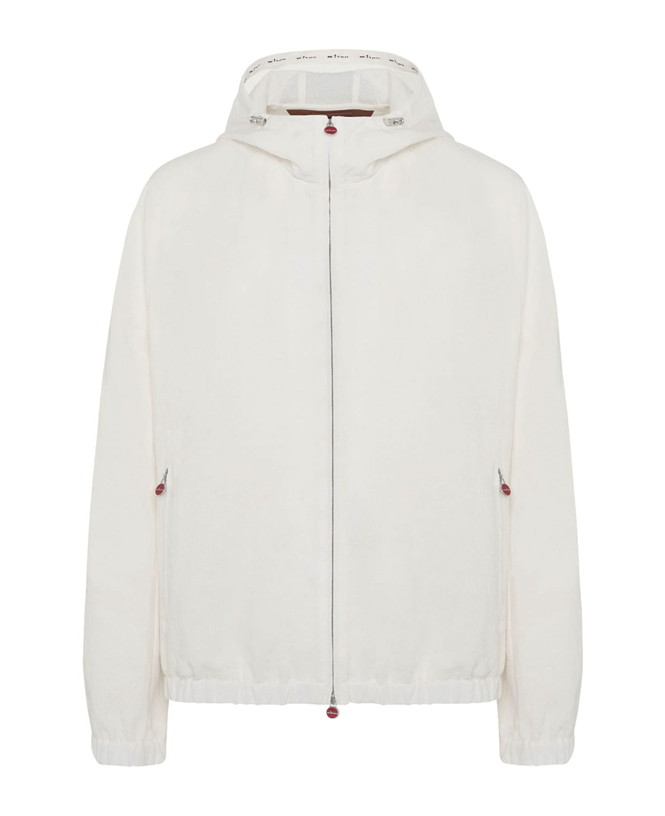 Kiton Blouson Linen - WHITE