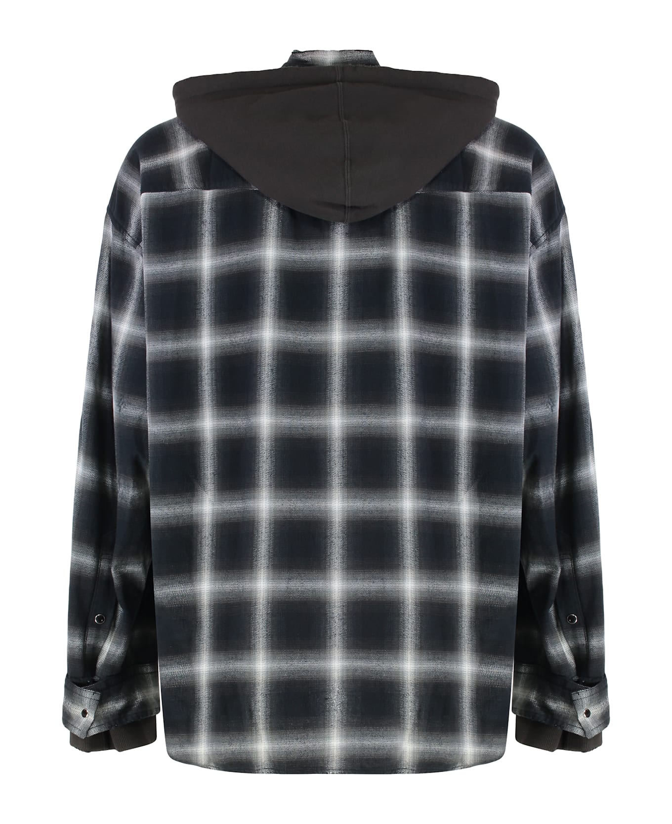 Mihara Yasuhiro Flannel Jacket With Hood - black