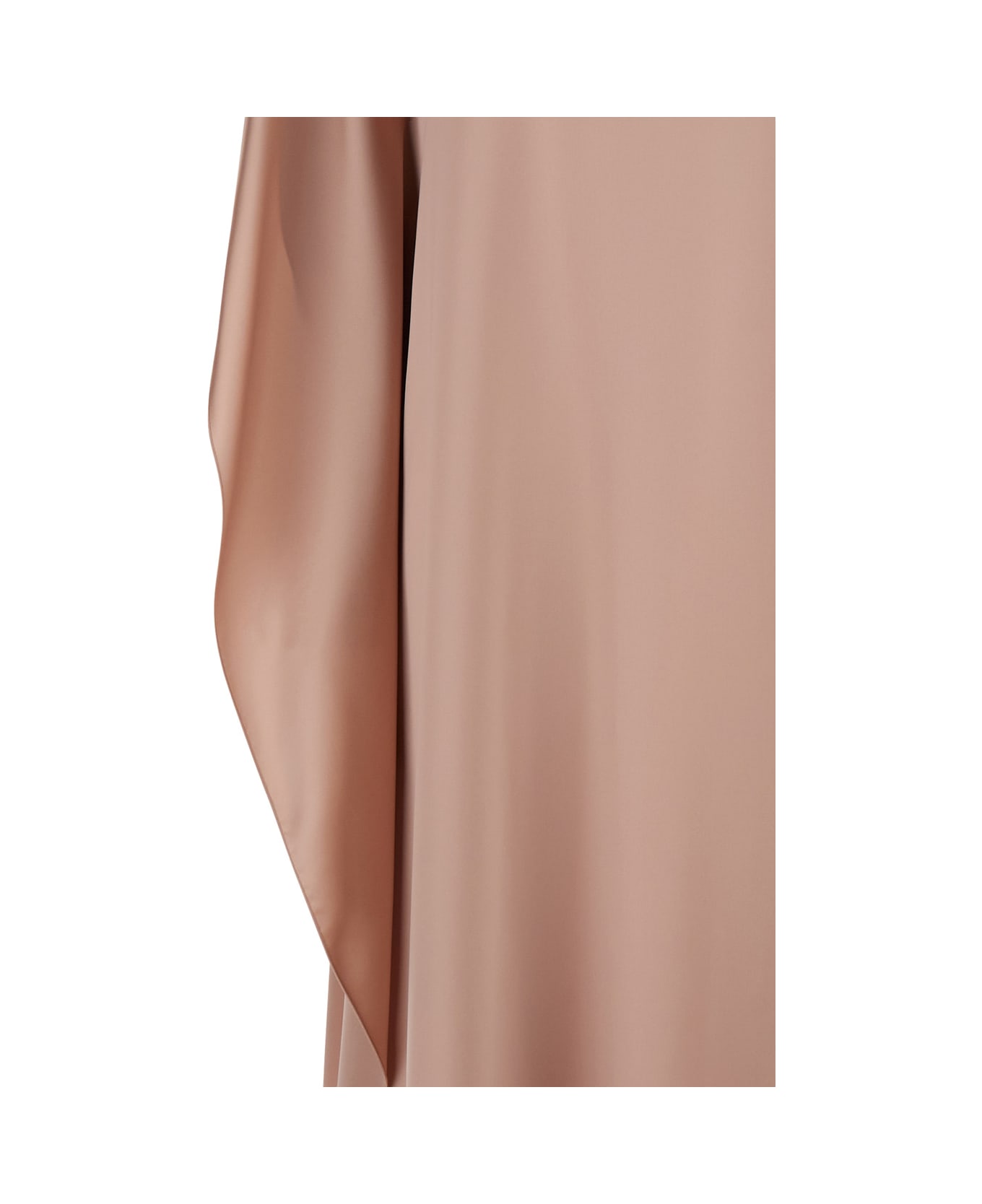 Gianluca Capannolo Pink Long Dress With Boat Neck In Silk Woman - Beige ワンピース＆ドレス