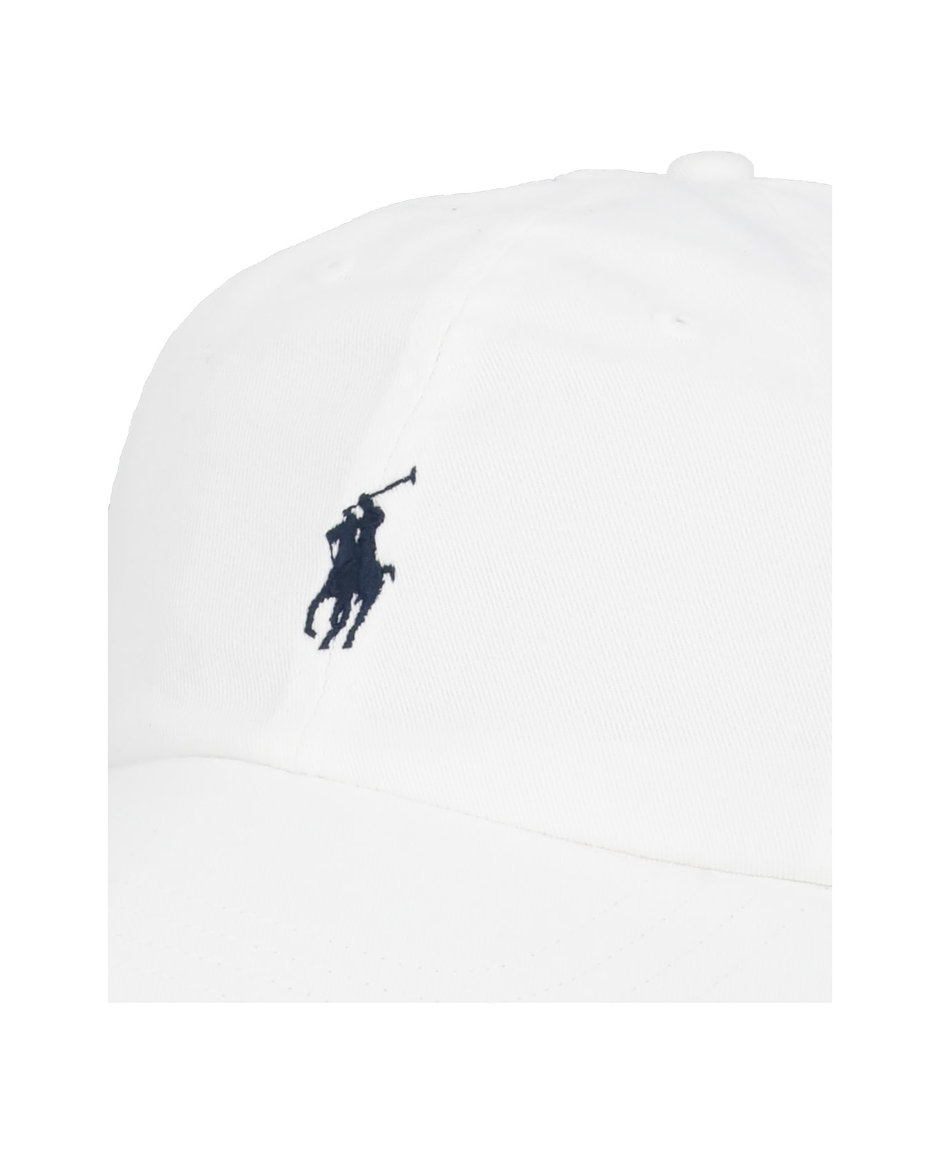 Ralph Lauren Baseball Hat With Pony - White