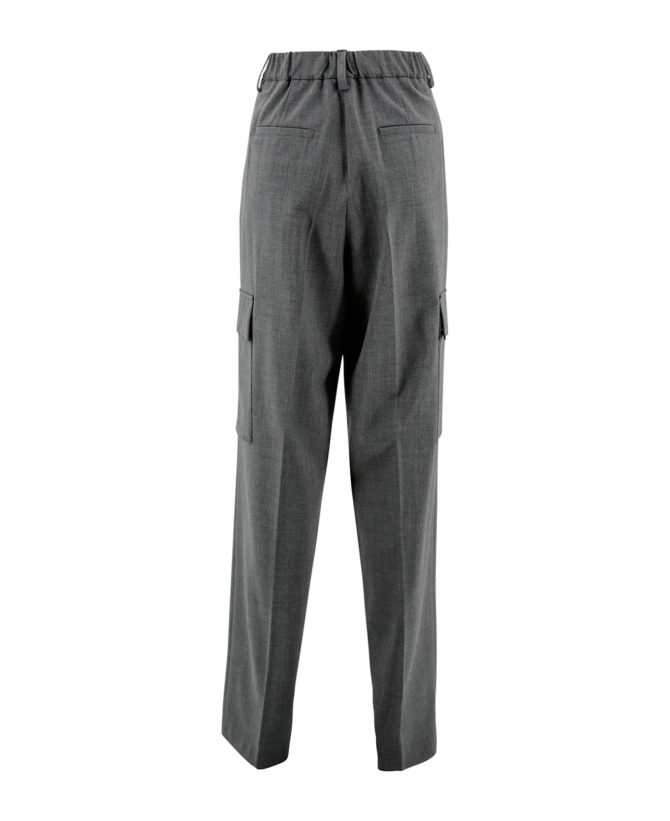 Herno Soft Wool Cargo Trousers - Grey