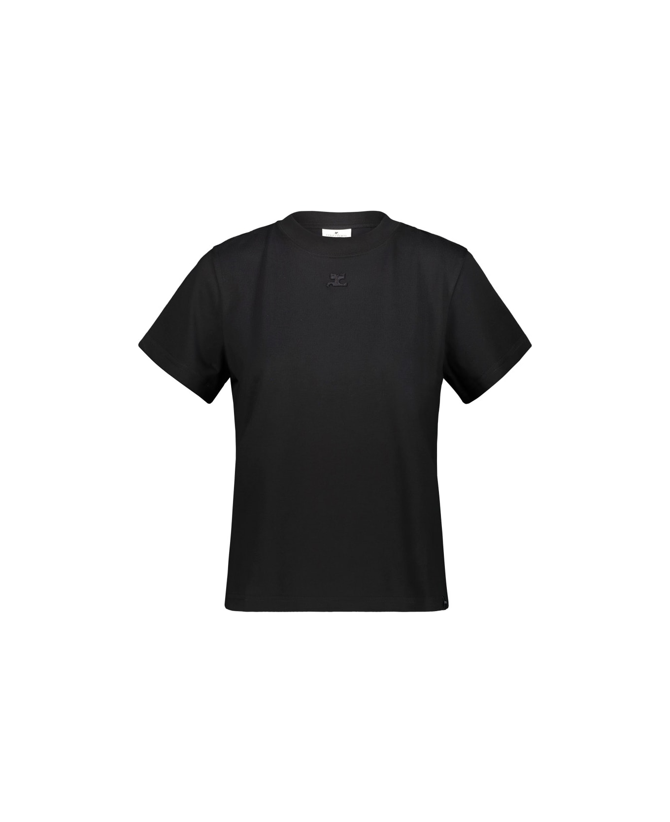 Courrèges Straight Dry Jersey T-shirt - Black Tシャツ