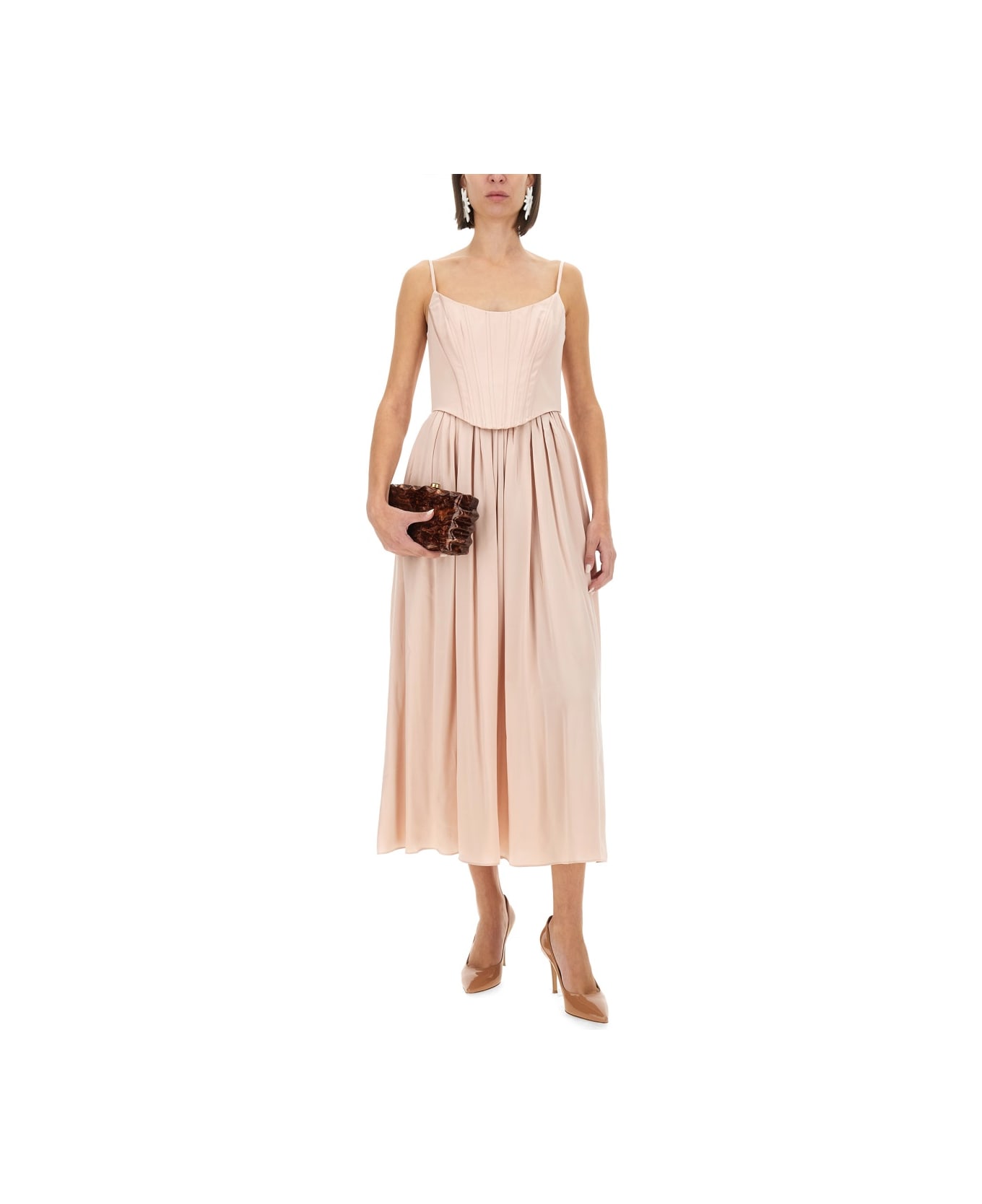 Zimmermann Corset Midi Dress - PINK