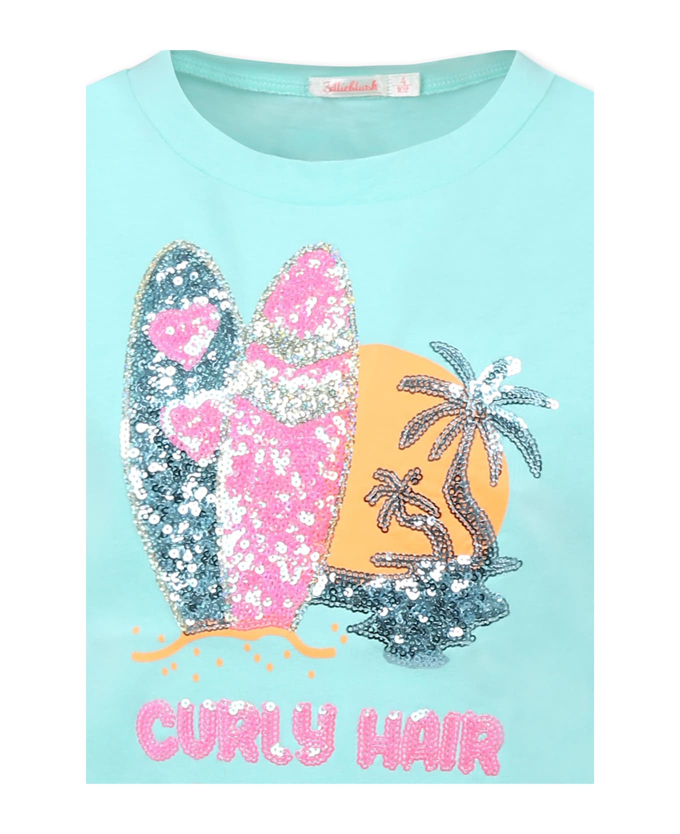 Billieblush Green Dress For Girl With Surfboards - Green