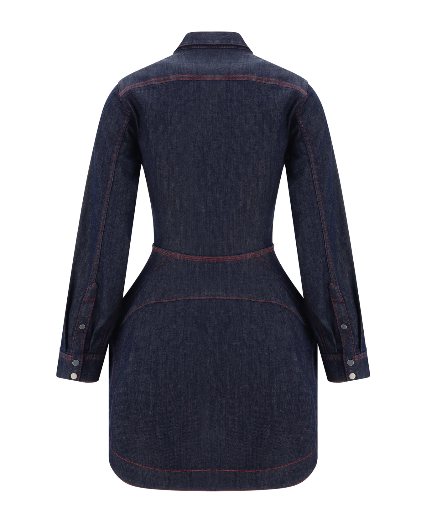 Alaia Chemisier Dress - Bleu Fonce