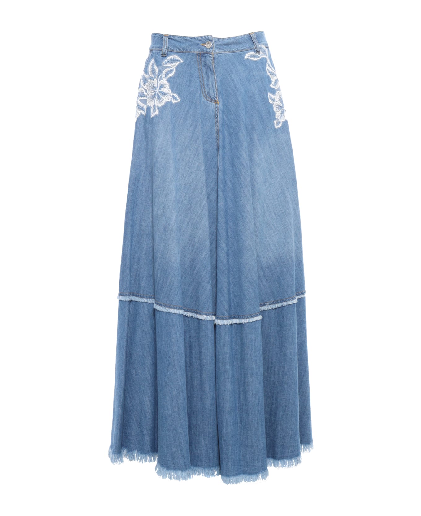 Ermanno Ermanno Scervino Long Denim Skirt - LIGHT BLUE スカート