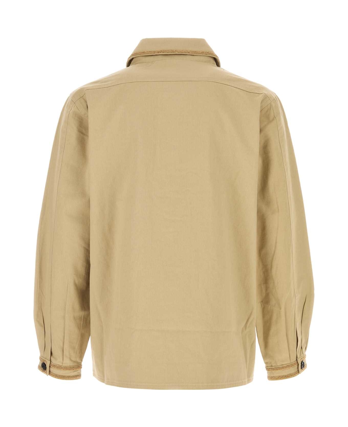 Bode Beige Cotton Bullion Jacket - KHAKI