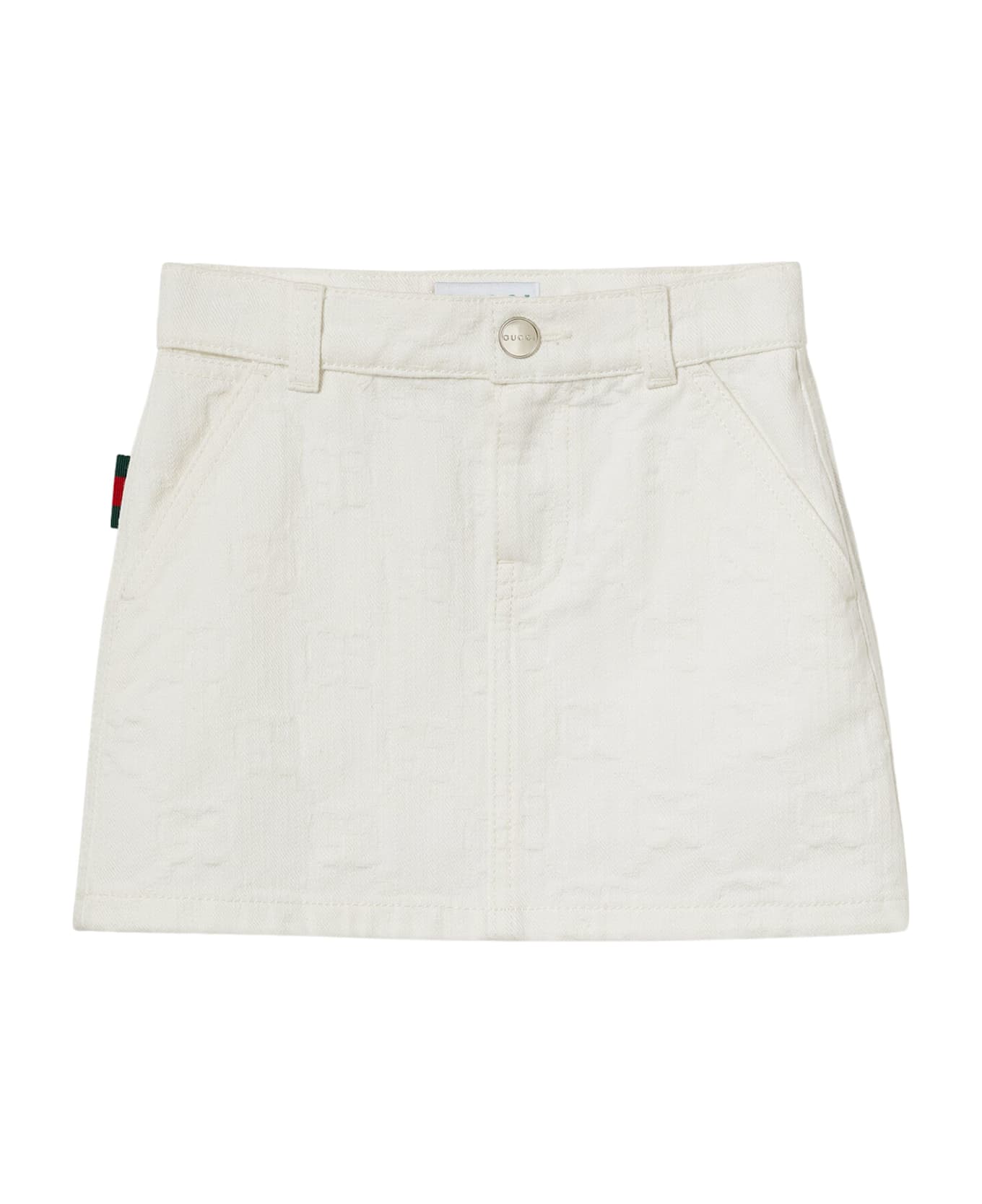 Gucci J Mini Skirt - White