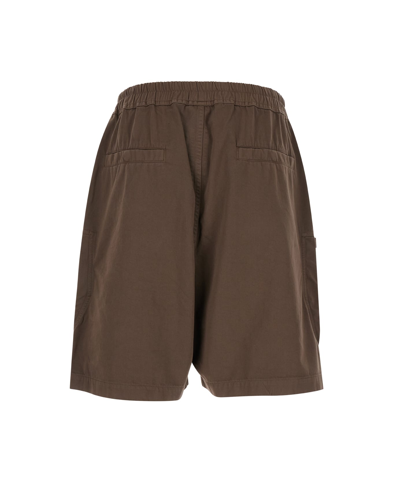 DRKSHDW 'bauhaus' Brown Bermuda Shorts With Zip Pockets In Cotton Man - Beige