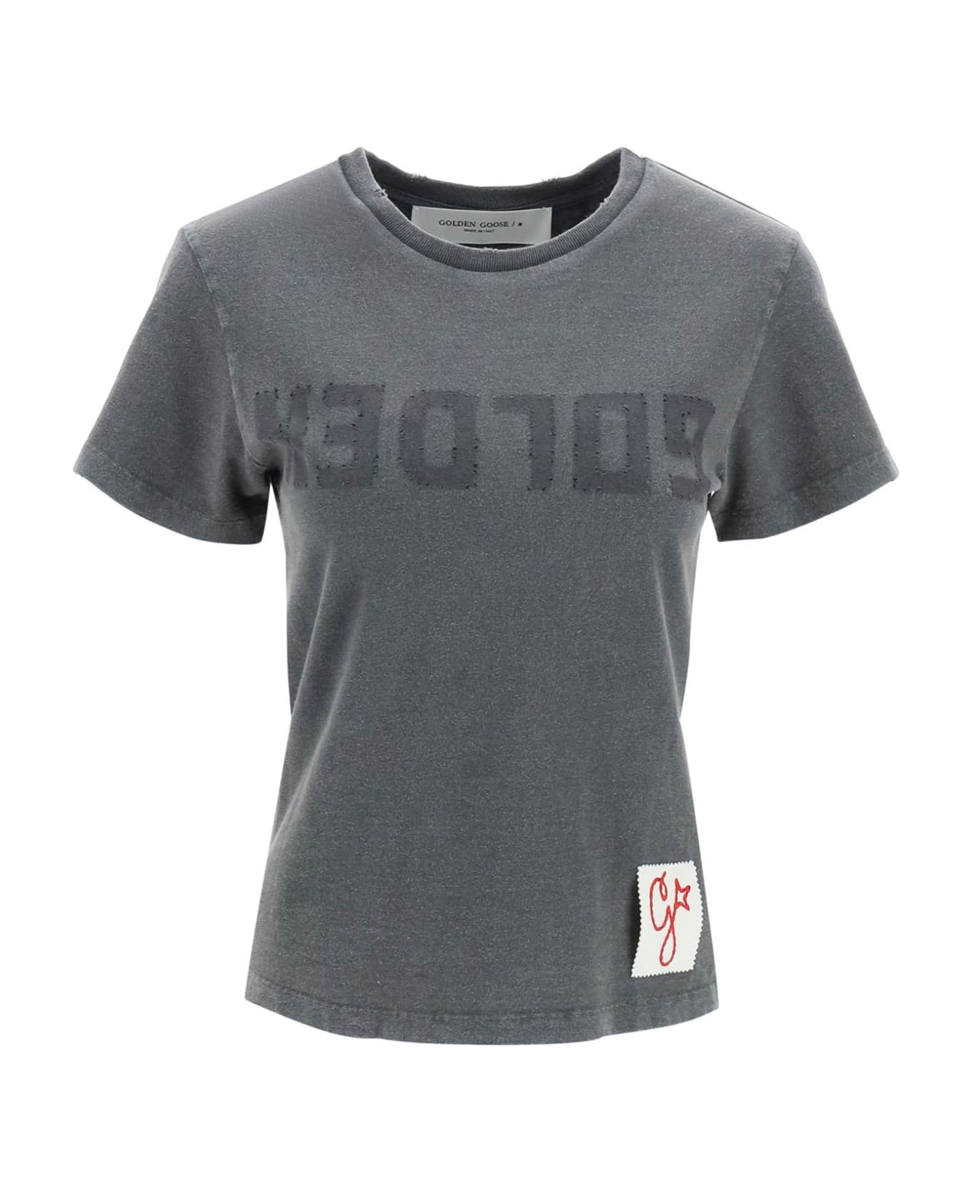 Golden Goose Reversed Logo T-shirt - ANTHRACITE (Grey) Tシャツ