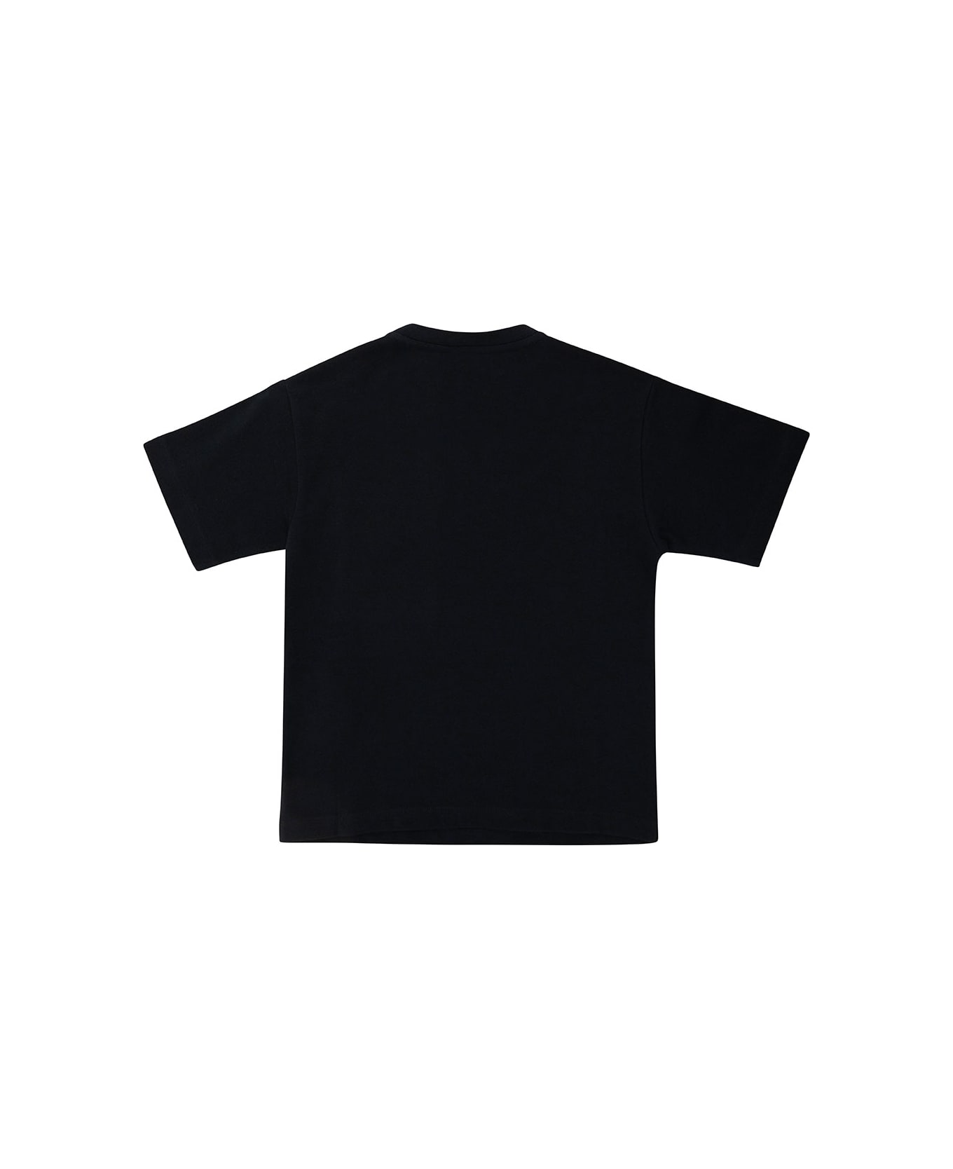 Emporio Armani Black T-shirt With Logo And Patch Pocket In Cotton Boy - Blu