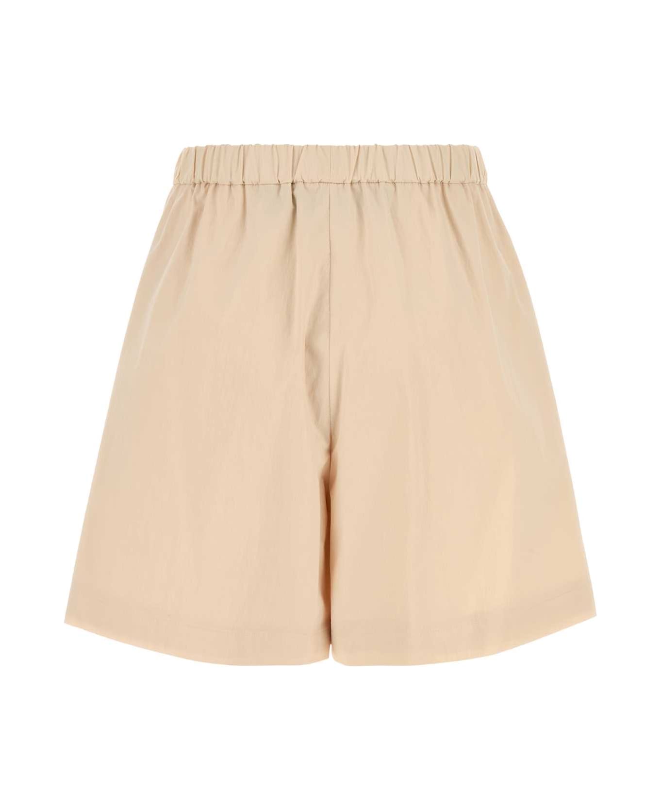 Light Pink Stretch Cotton Blend Shorts