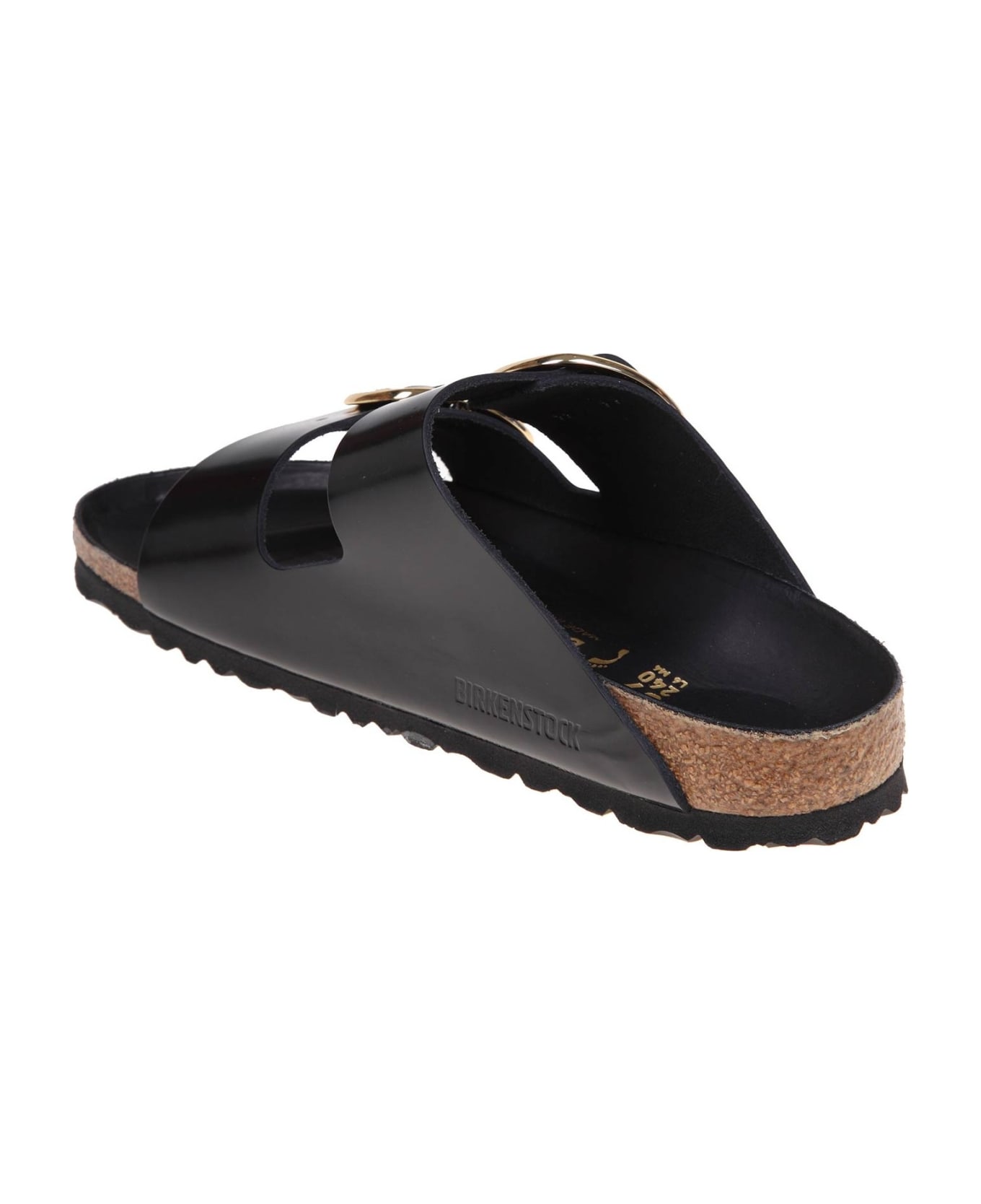 Birkenstock Arizona Big Natural Lea Sandal Black Color - BLACK/GOLD