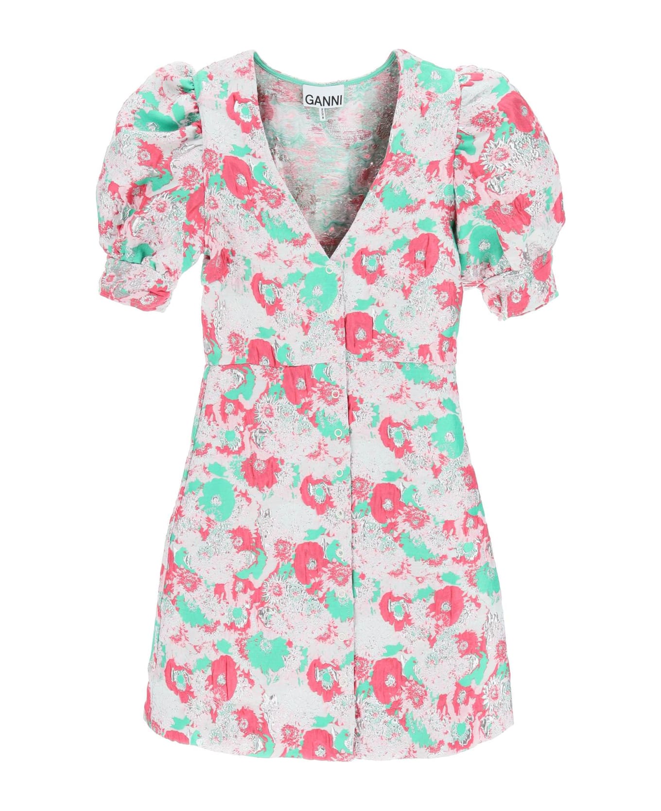Ganni Jacquard Floral Dress - SUGAR PLUM (Pink)