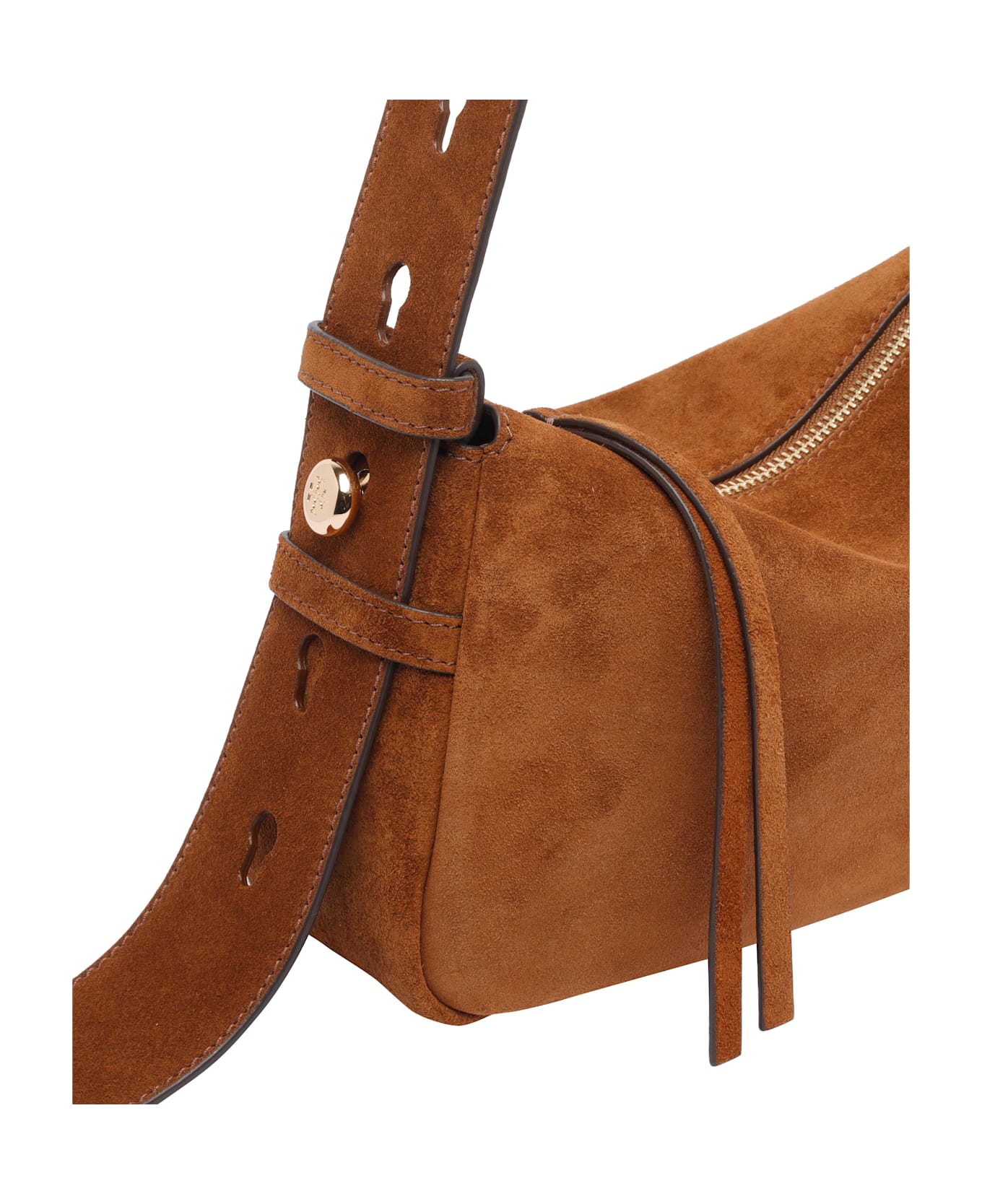 Tory Burch Small Romy Suede Crossbody Bag - BEIGE