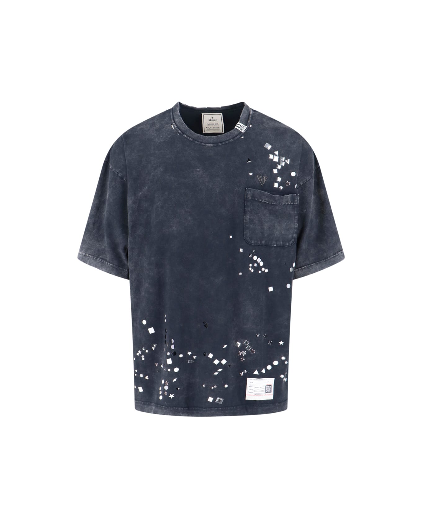Mihara Yasuhiro Logo T-shirt With Studs - Black  