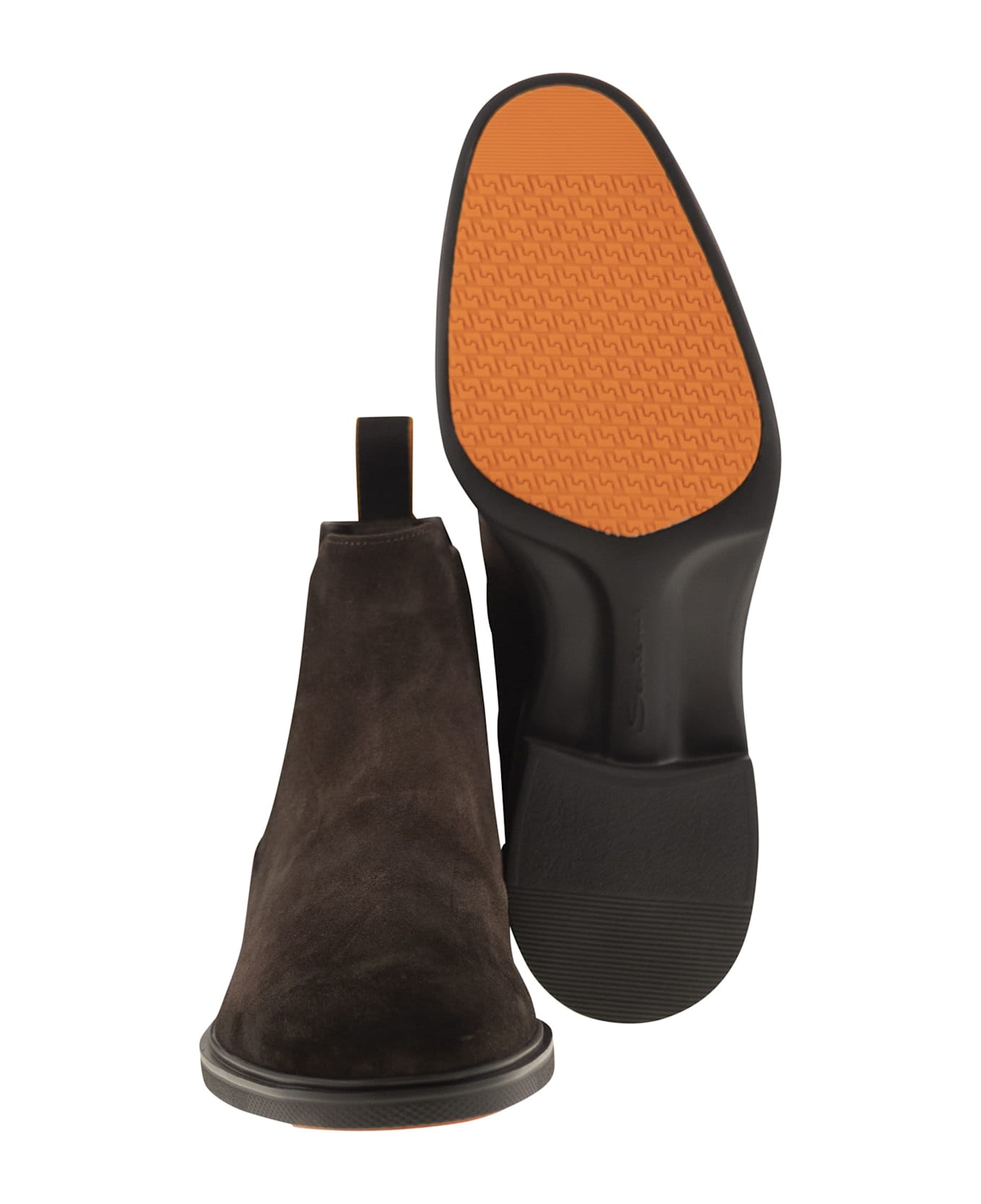 Santoni Suede Ankle Boots - Brown