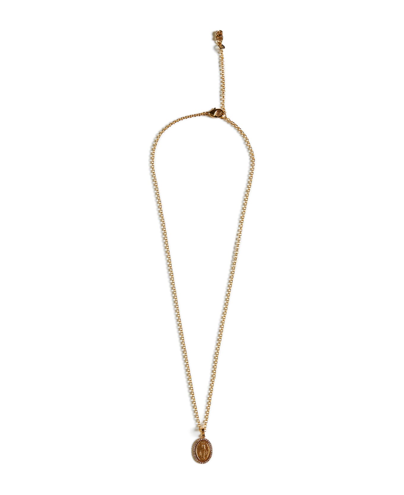 Dolce & Gabbana Necklace With Pendant And Crystals - Gold ネックレス