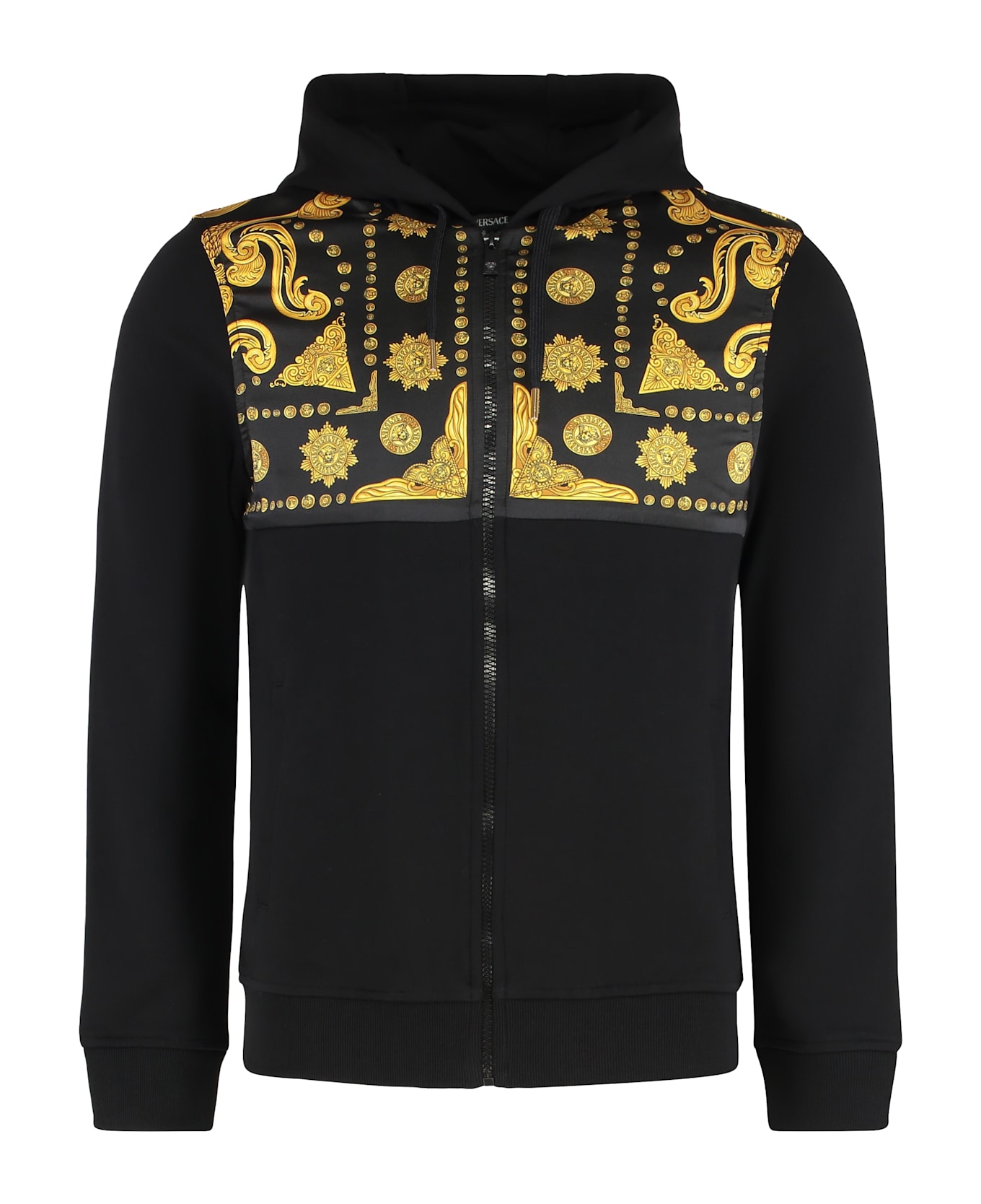 Versace Full Zip Hoodie - black
