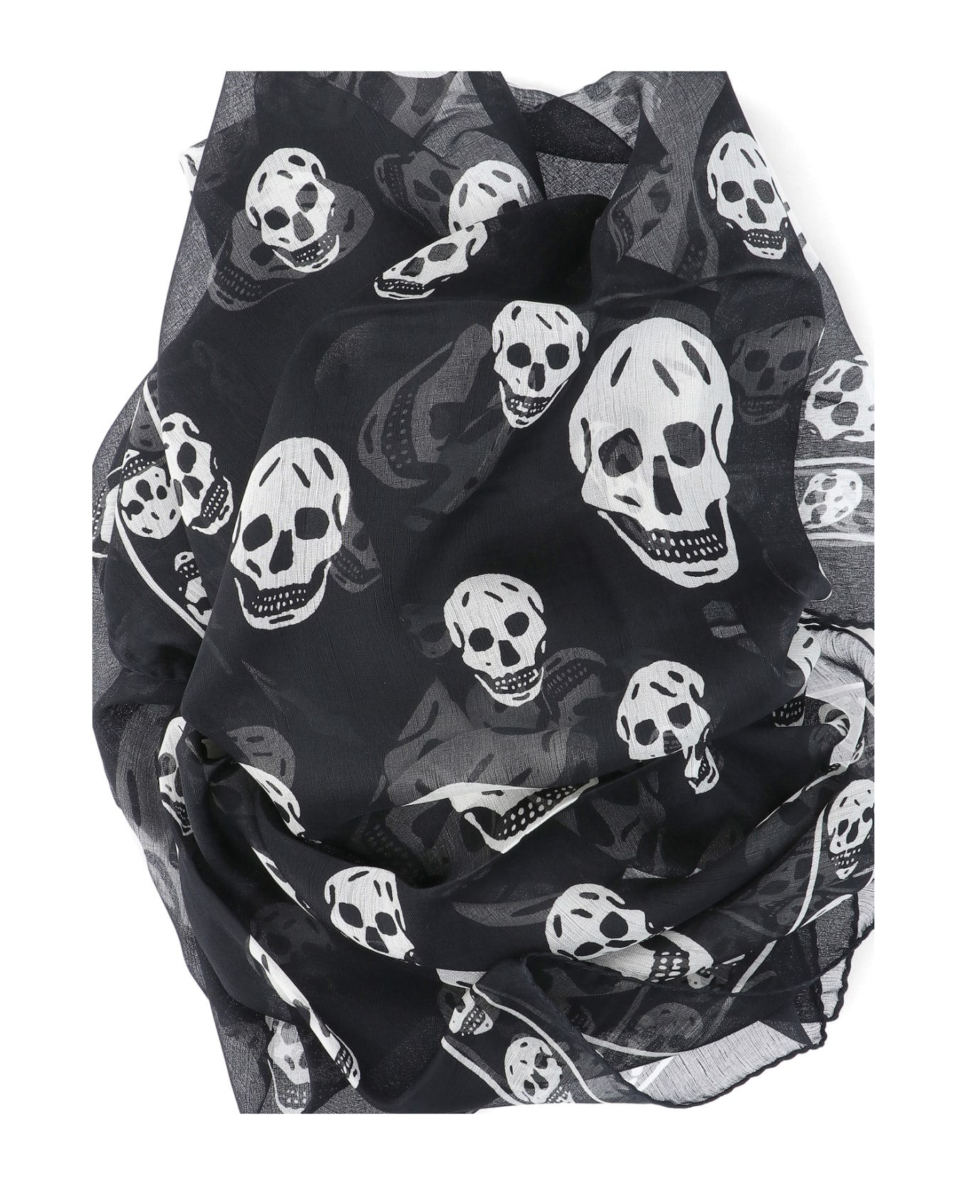 Alexander McQueen Skull Foulard - Black スカーフ＆ストール