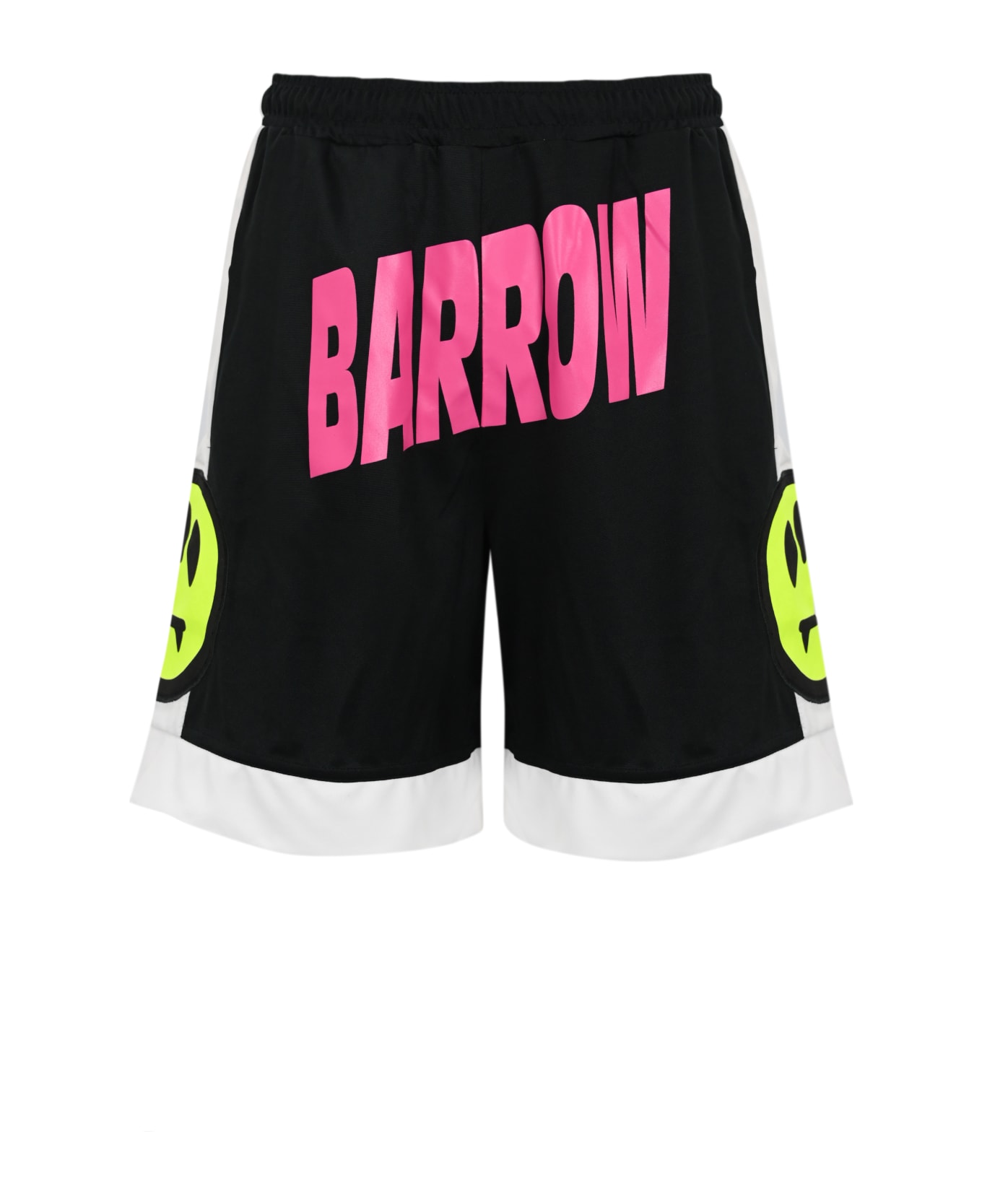 Barrow Triacetate Bermuda Shorts With Print - Nero