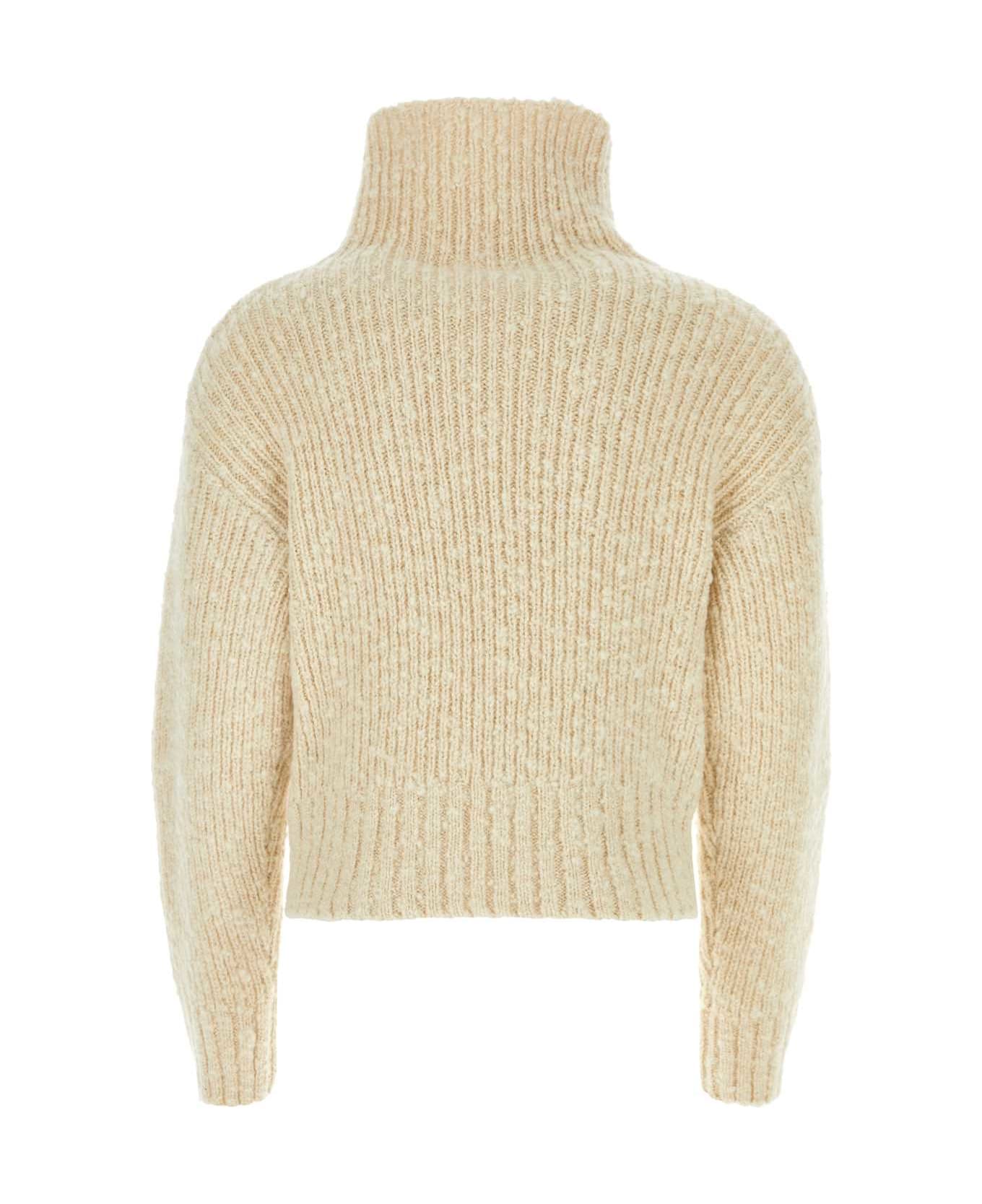 Ami Alexandre Mattiussi Ivory Wool Blend Sweater - IVORY