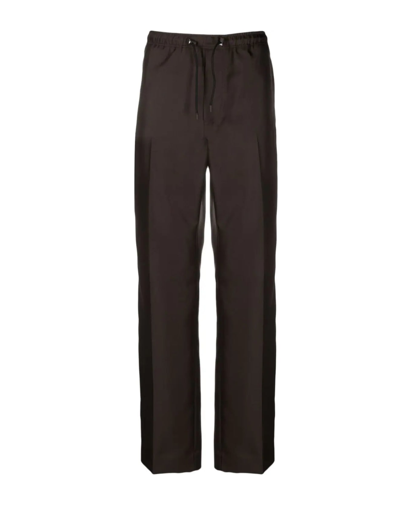 Lanvin Coffee Brown Cotton Blend Trousers - Expresso