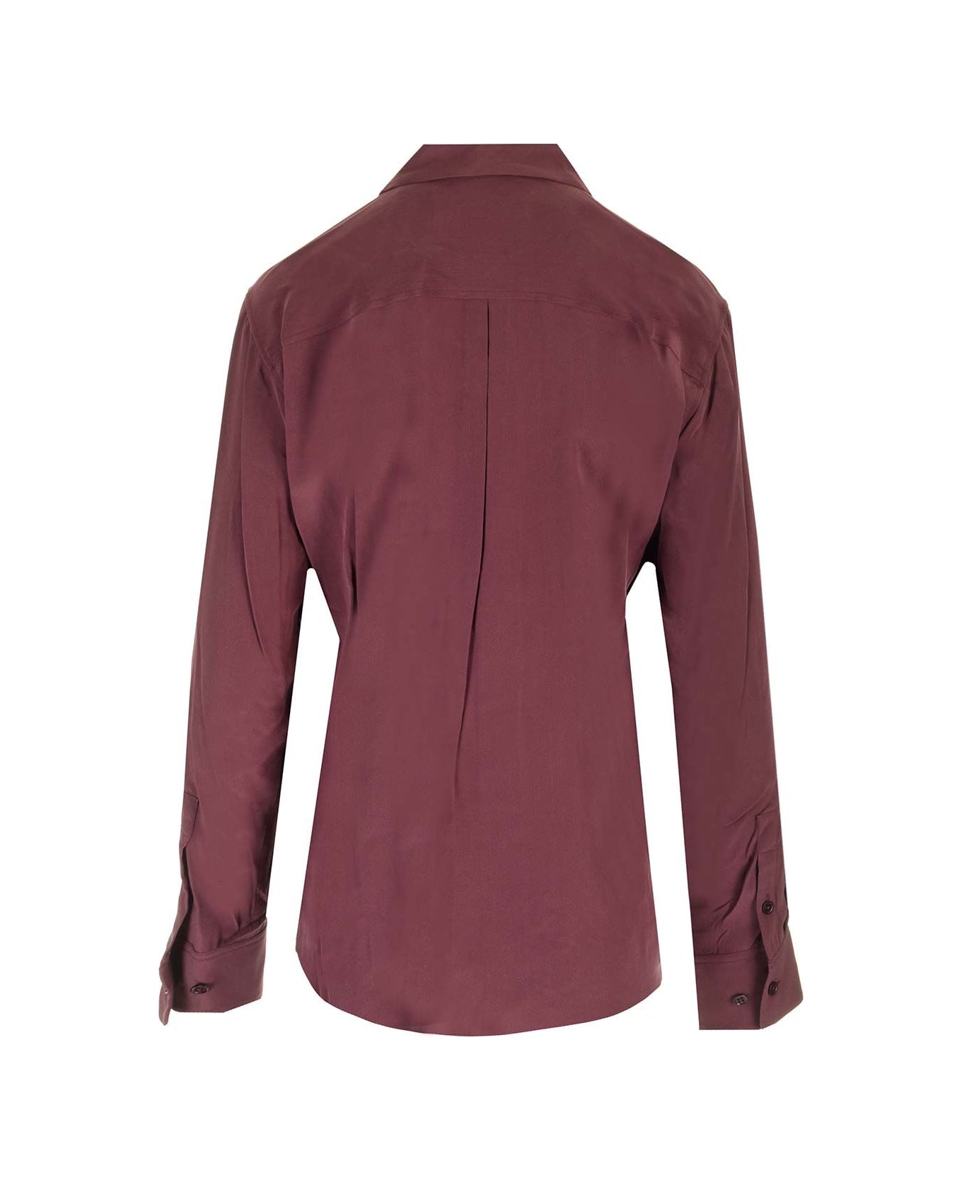 Equipment Washed Silk Shirt - Bordeaux