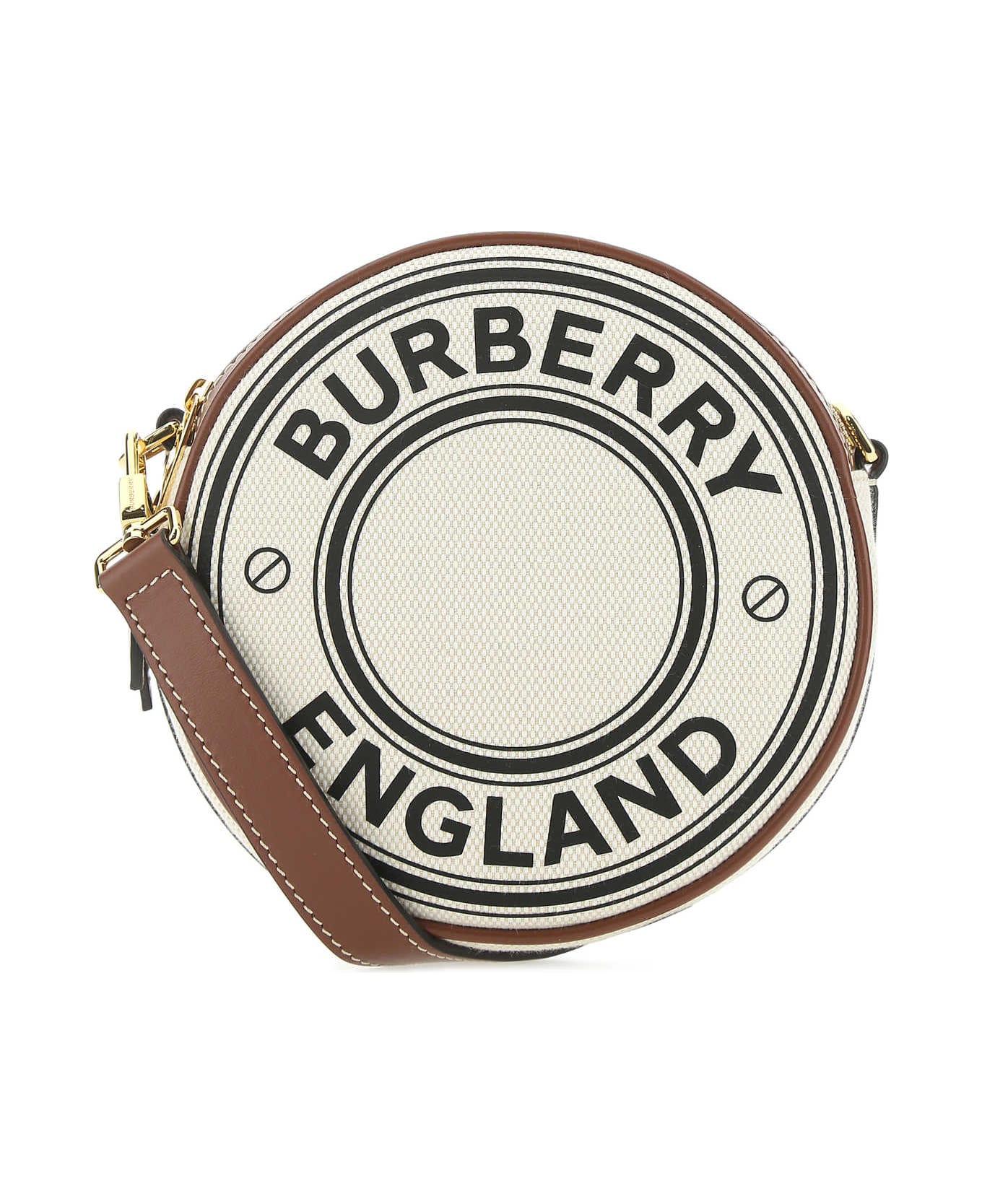 Burberry Two-tone Canvas And Leather Louise Crossbody Bag - NATURALTAN