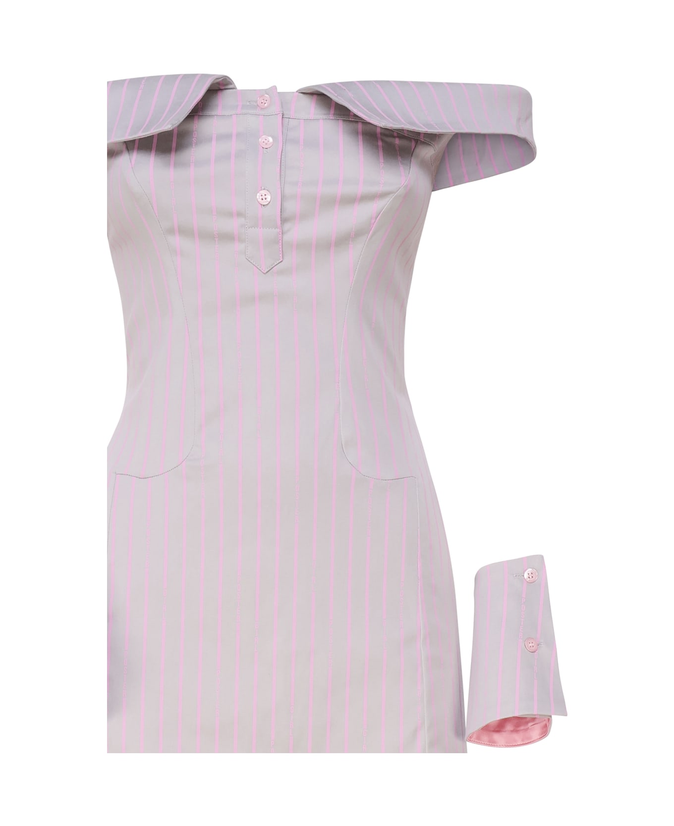Poster Girl Blake Dress - GREY/PINK