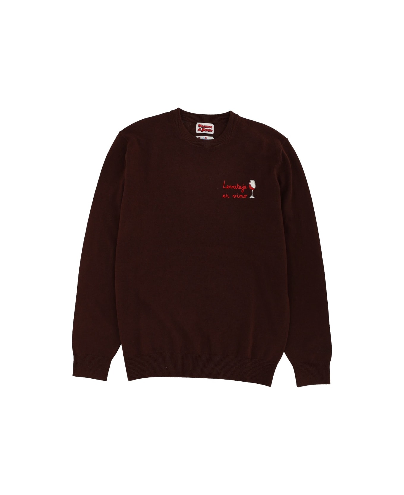 MC2 Saint Barth Sweater With Embroidery - BROWN