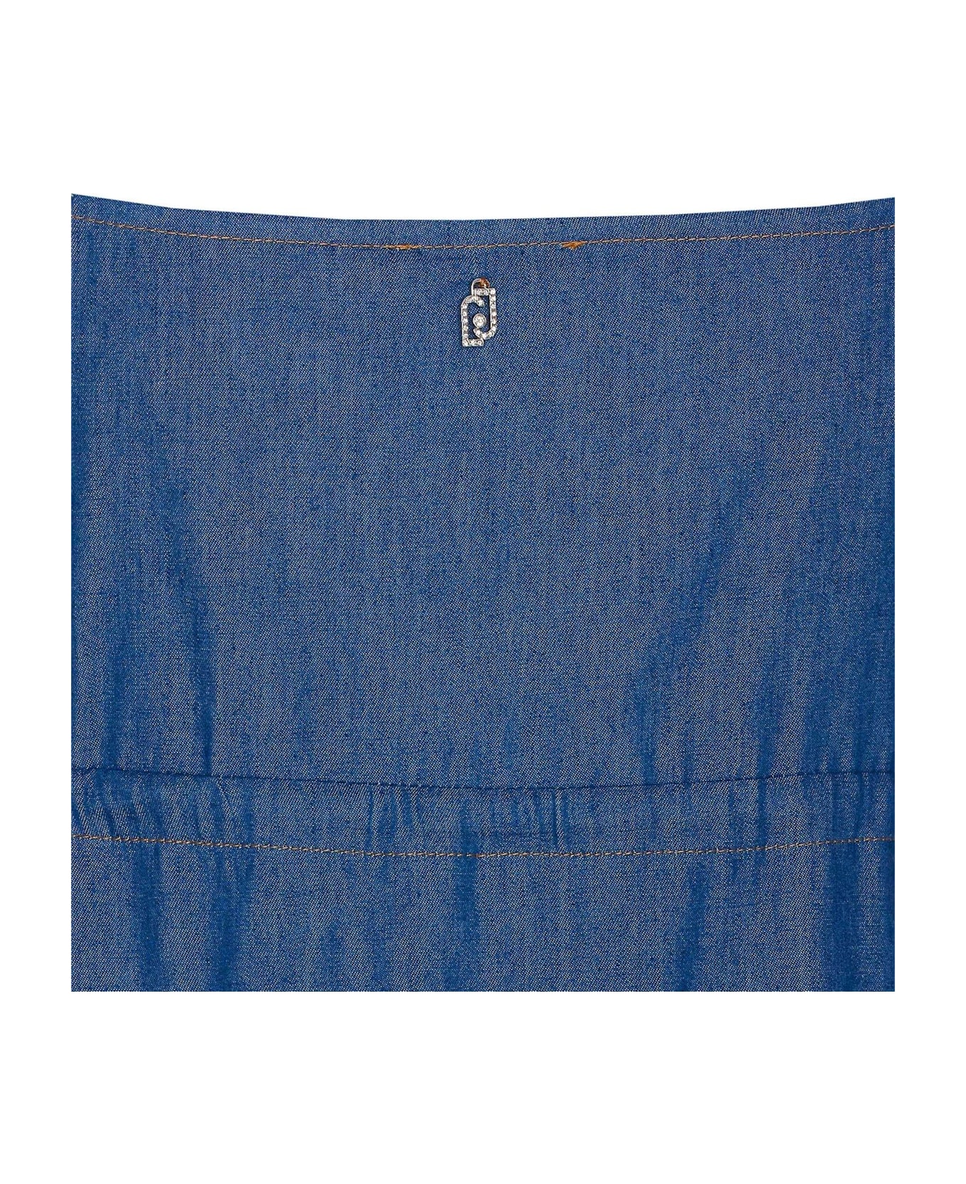 Liu-Jo Sleeveless Pleated Midi Dress - Denim