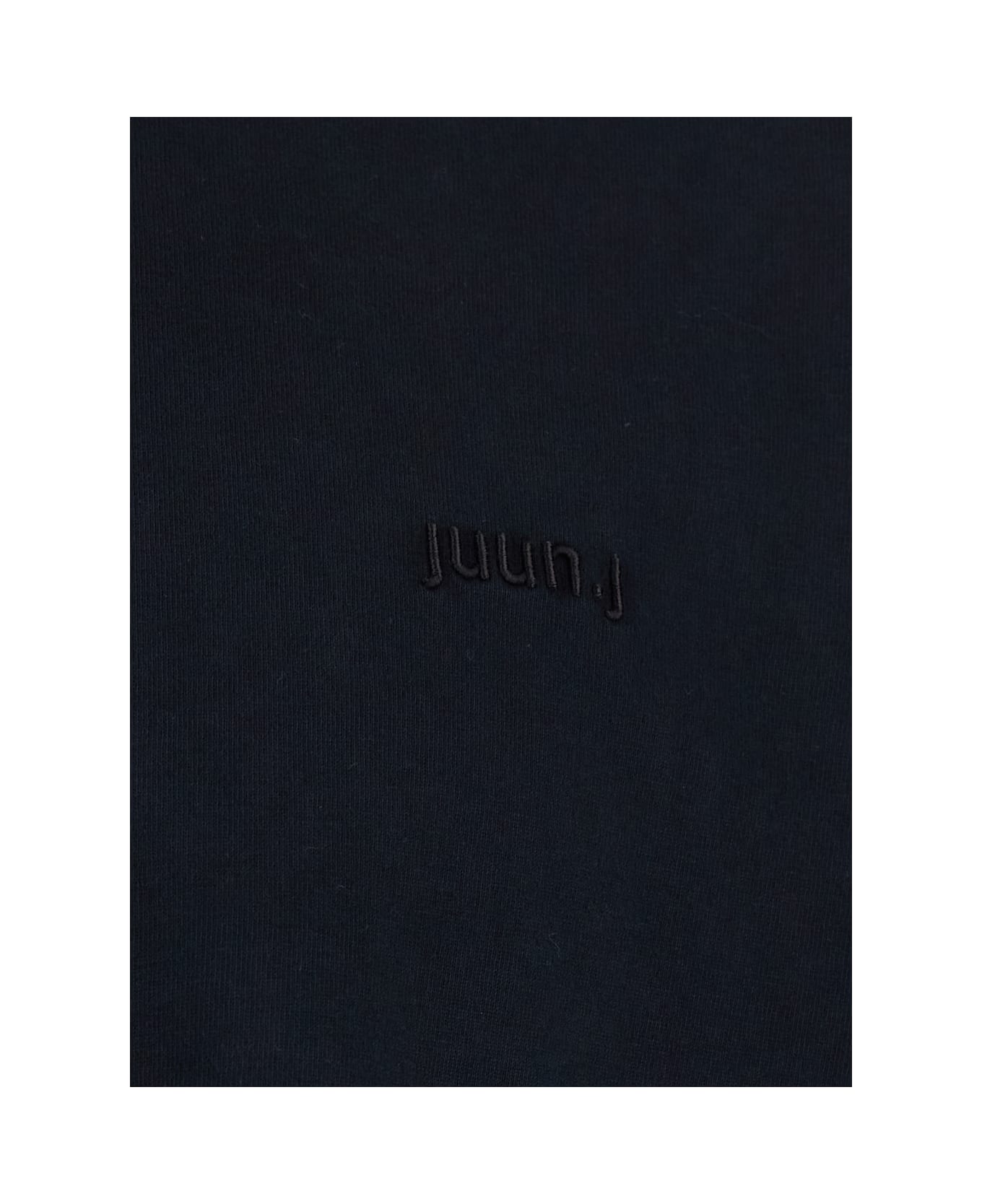 Juun.J Blue T-shirt With Logo Embroidered On The Front And Print On The Back In Cotton Man - Blu