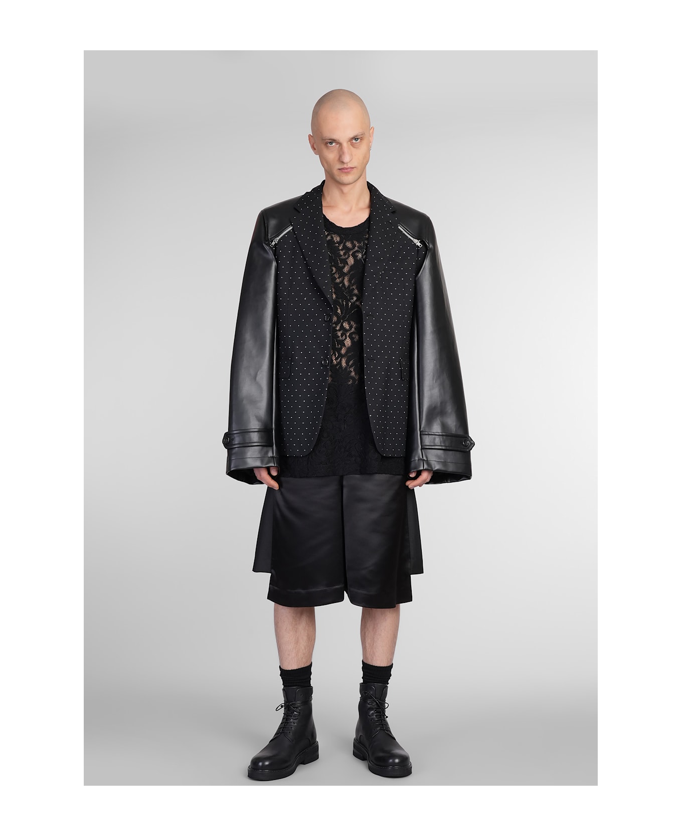 Comme Des Garçons Homme Plus Blazer In Black Wool - black